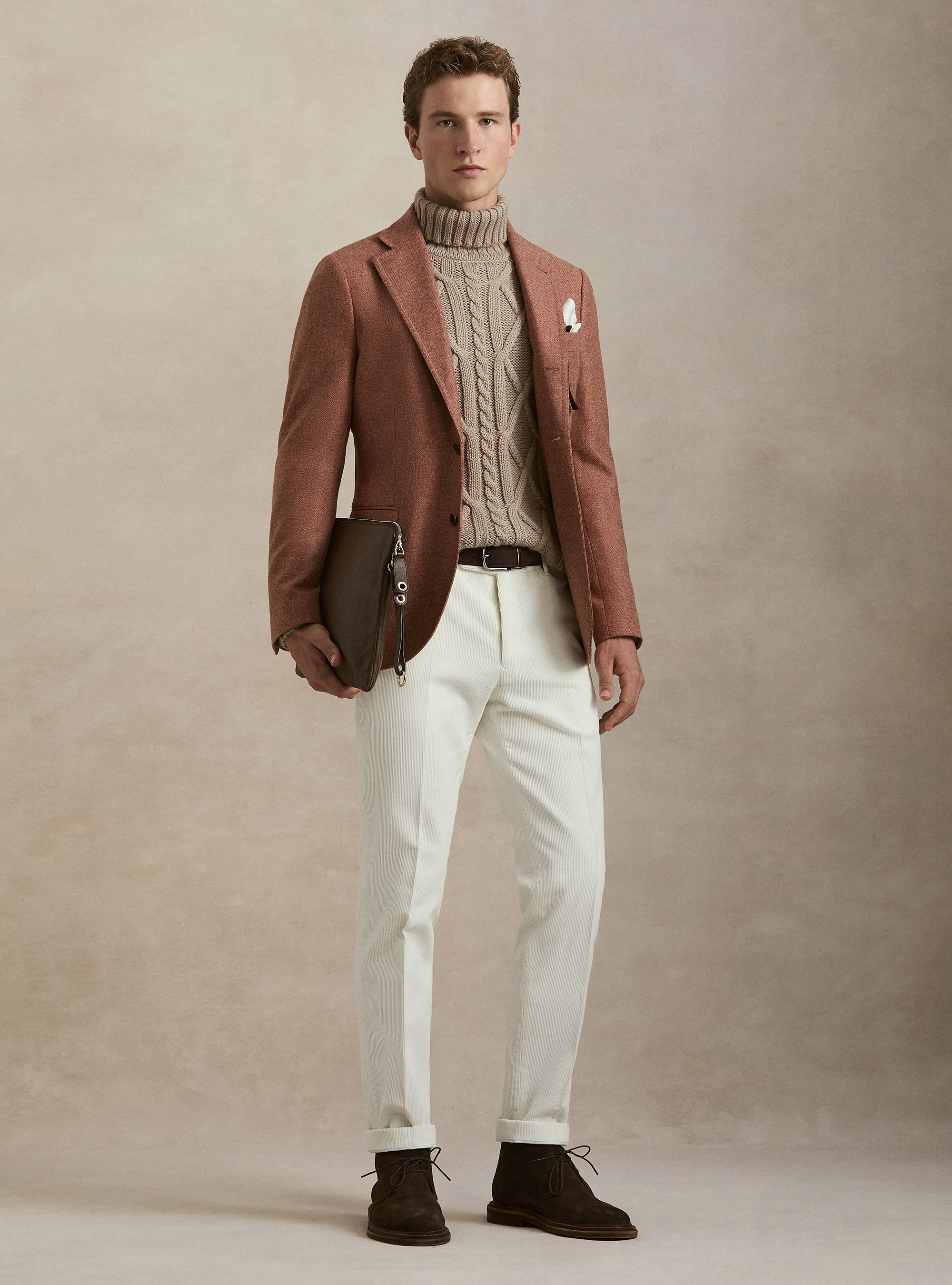 Giacca in lana cashmere Lanificio di Pray, 0441C ROSA SCURO
