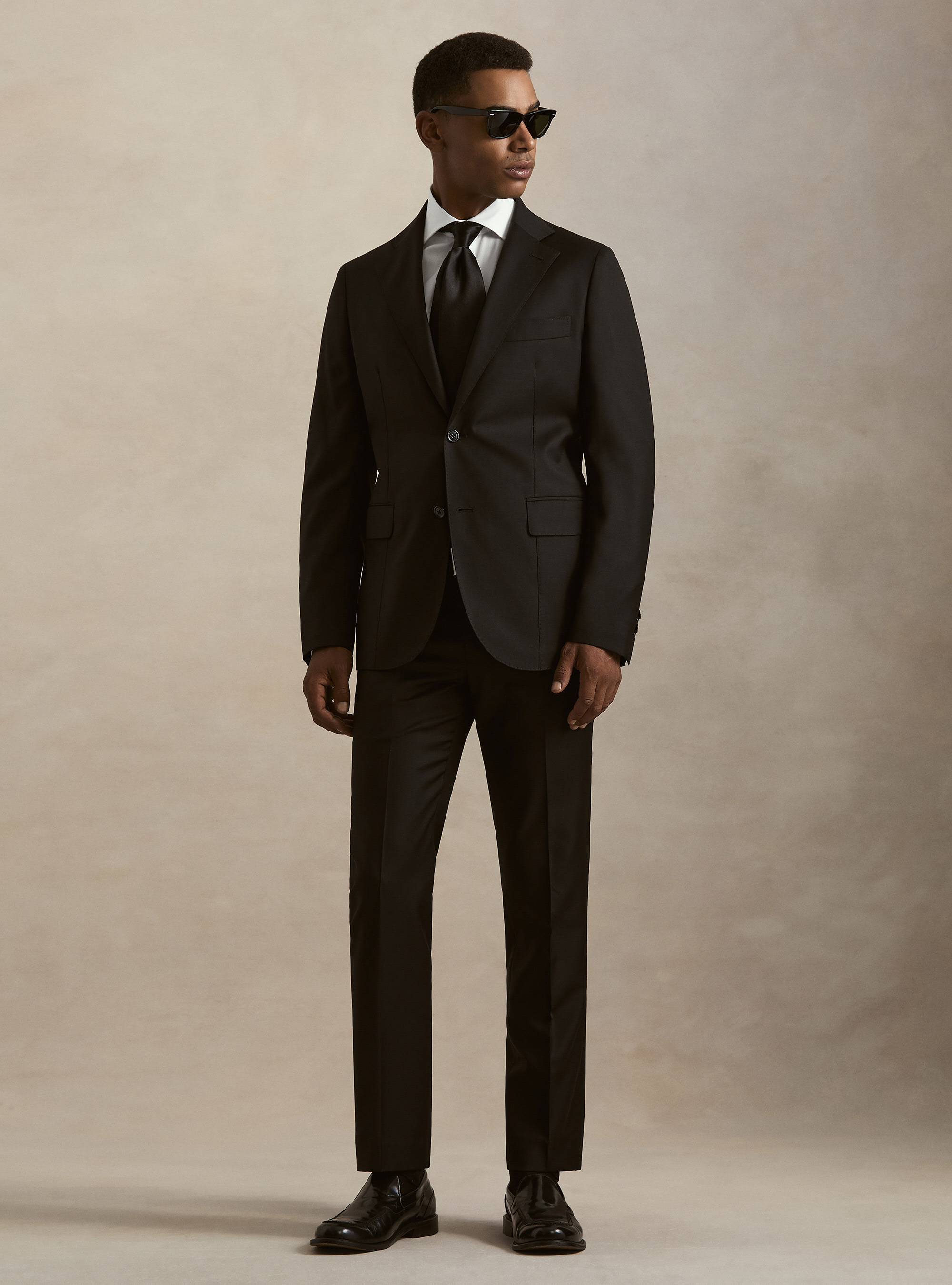 Pantaloni per abito in pura lana Vitale Barberis Canonico, NERO