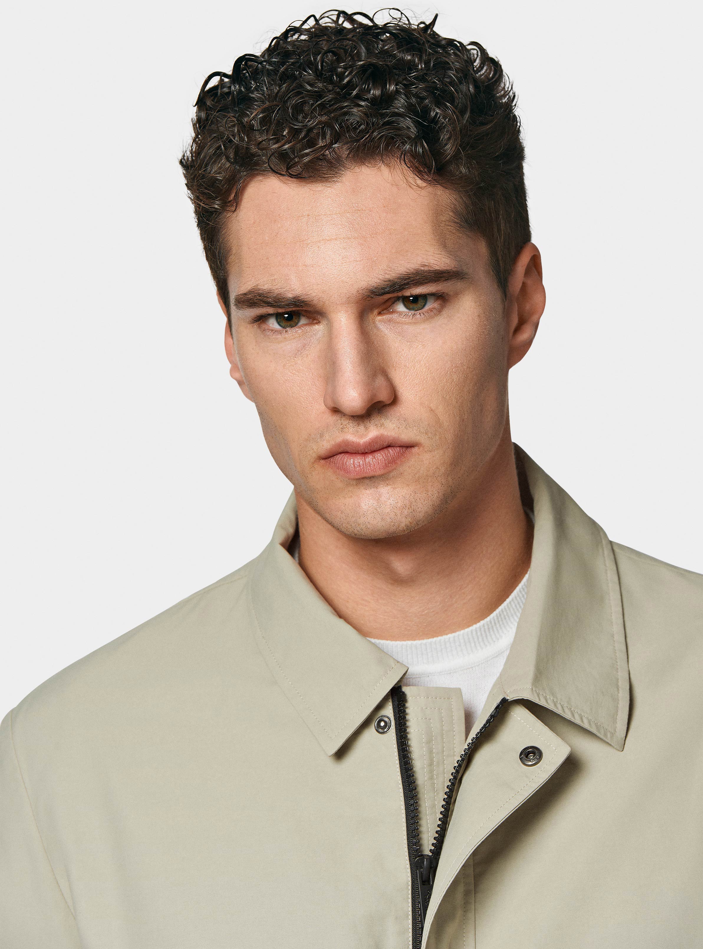 Field jacket in misto cotone nylon, SABBIA