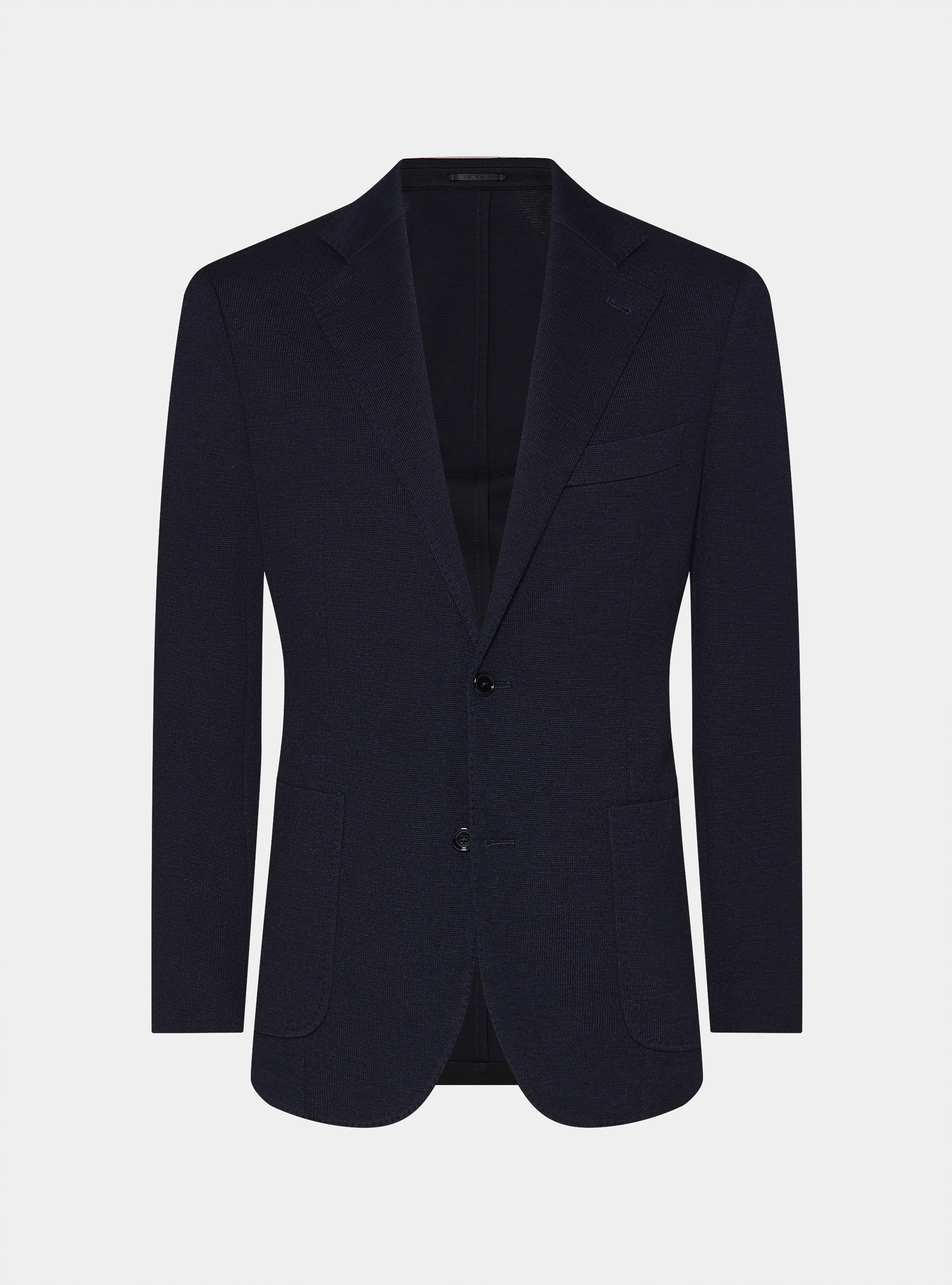 Giacca in jersey di lana e cotone, BLU NAVY