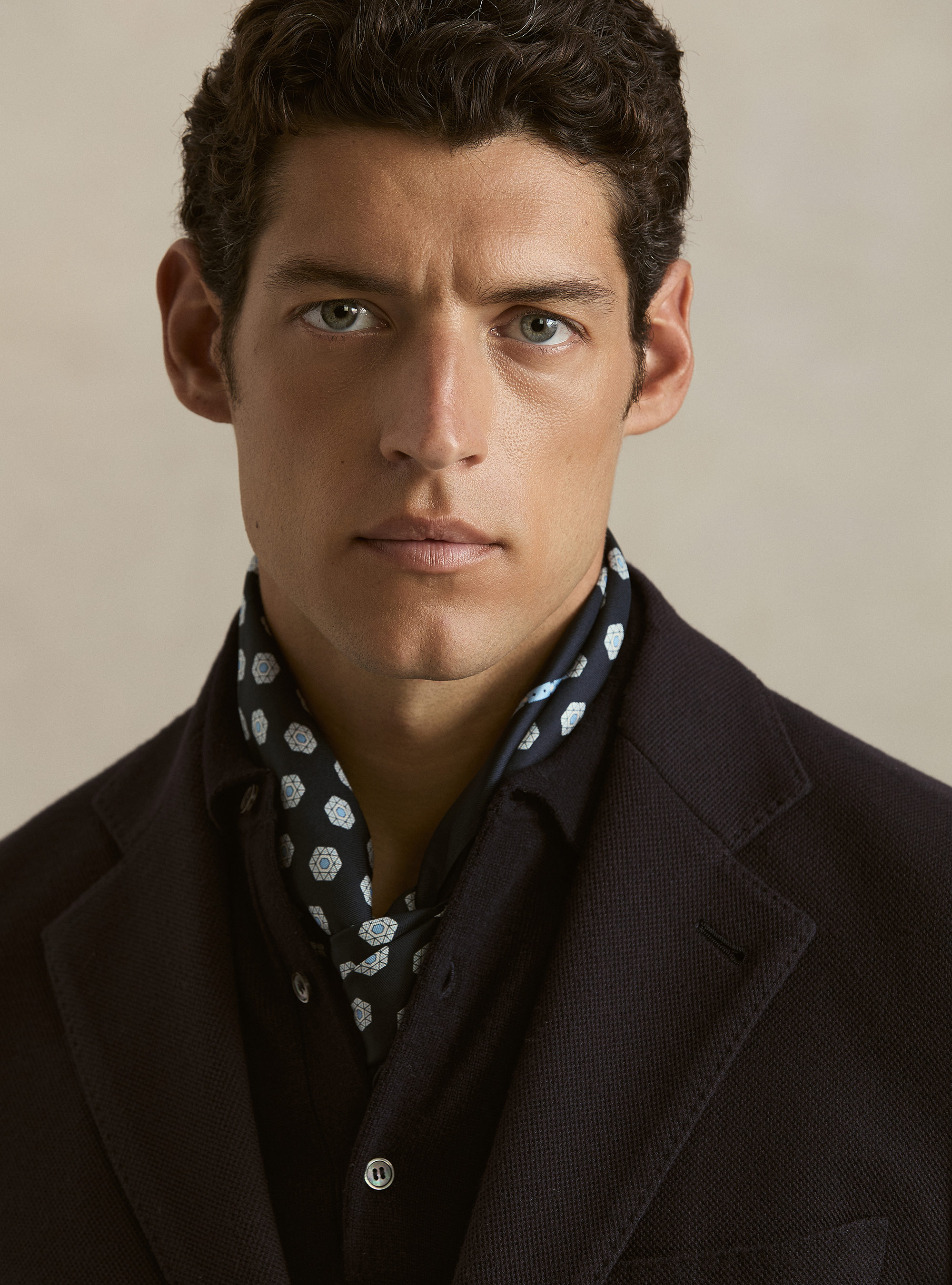 Giacca monopetto in jersey singolo, BLU NAVY