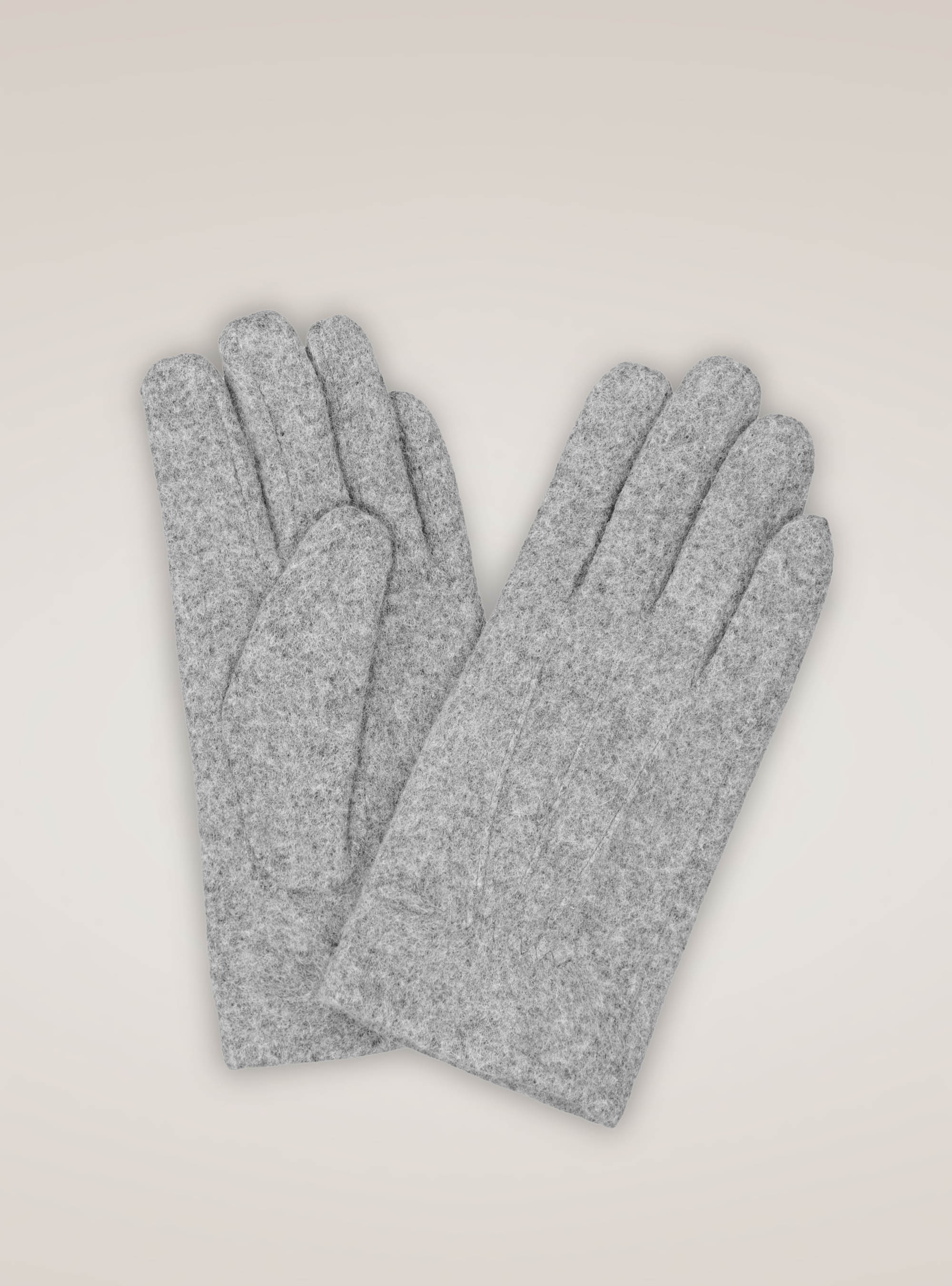 Guanti in misto lana e cotone, GRIGIO CHIARO