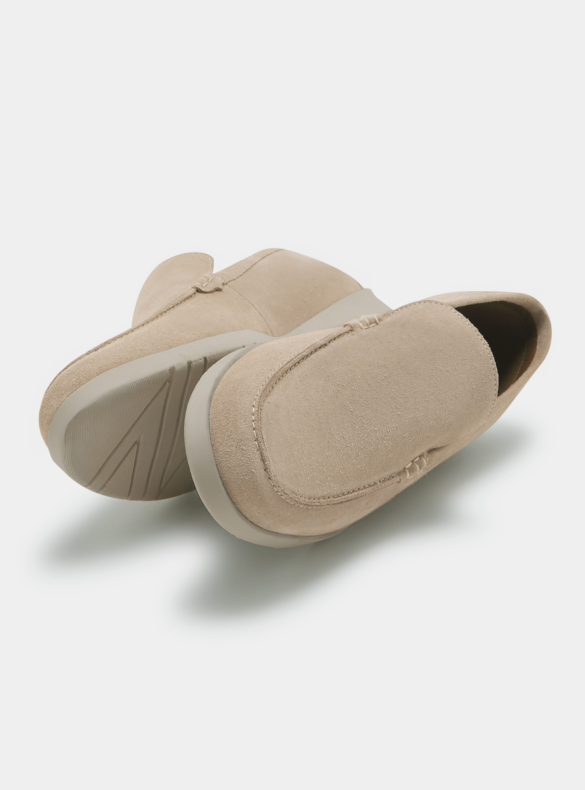 Mocassini in suede, ECRU