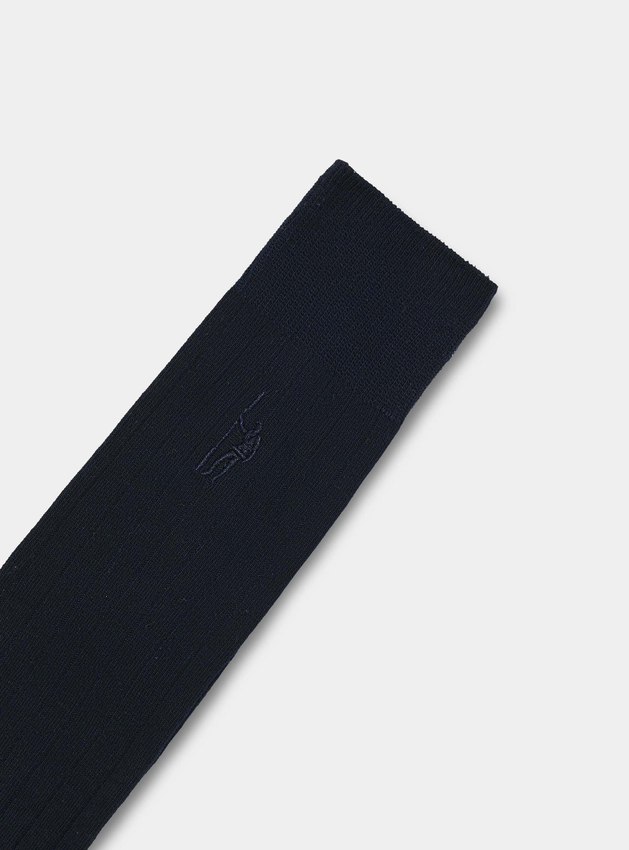 Calzini a costina con ricamo, BLU NAVY
