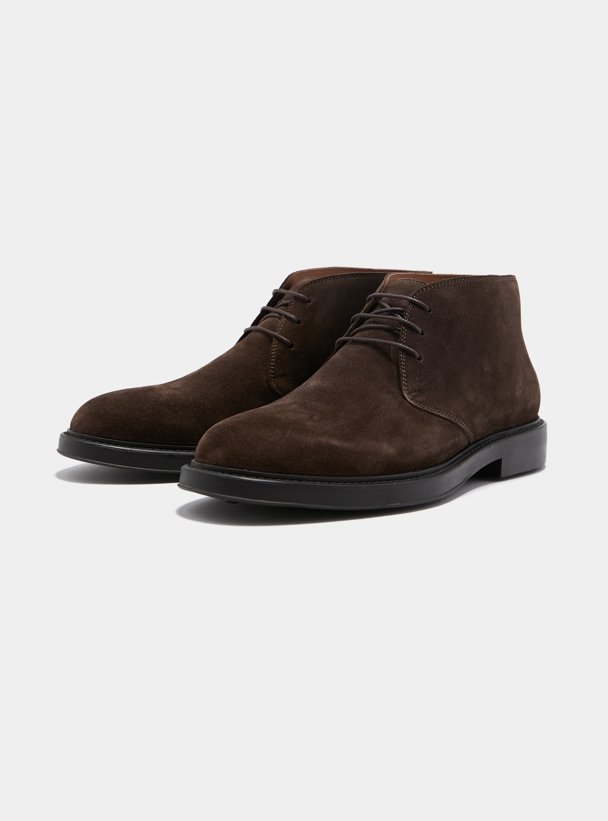 Polacchini in suede, MARRONE