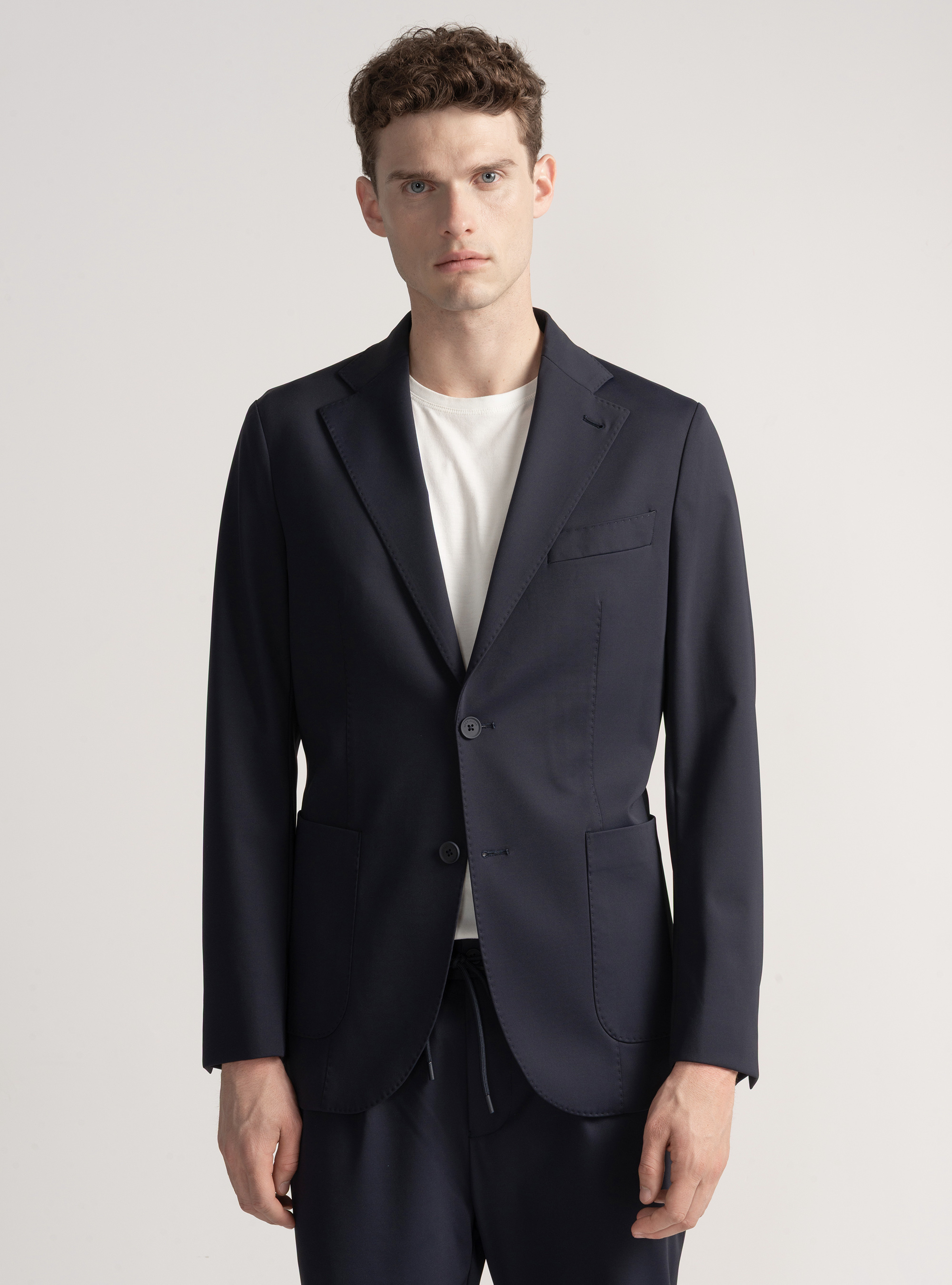 Giacca GT01 in nylon elasticizzato, BLU NAVY