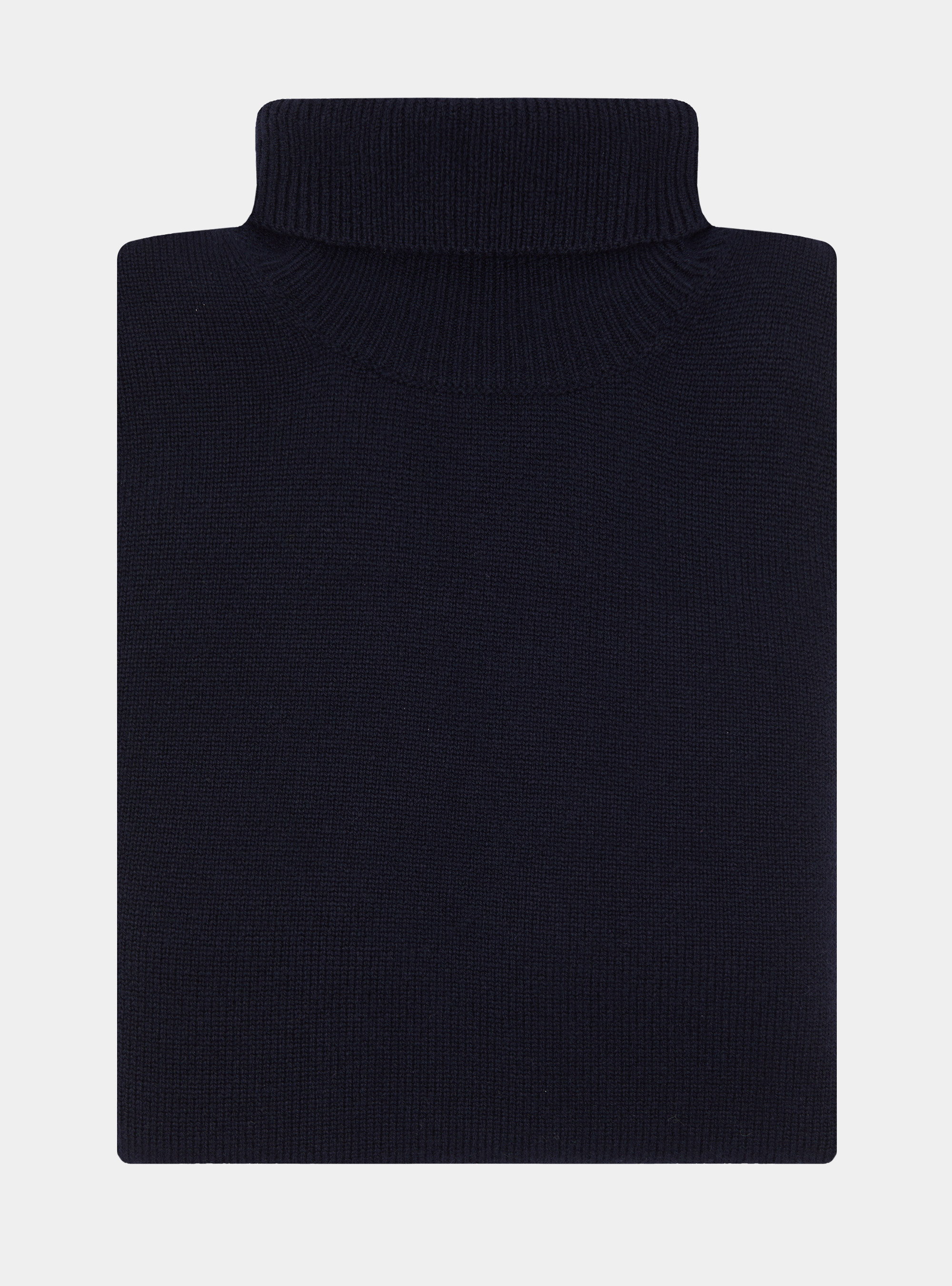 Collo alto in maglia di lana merino, BLU NAVY