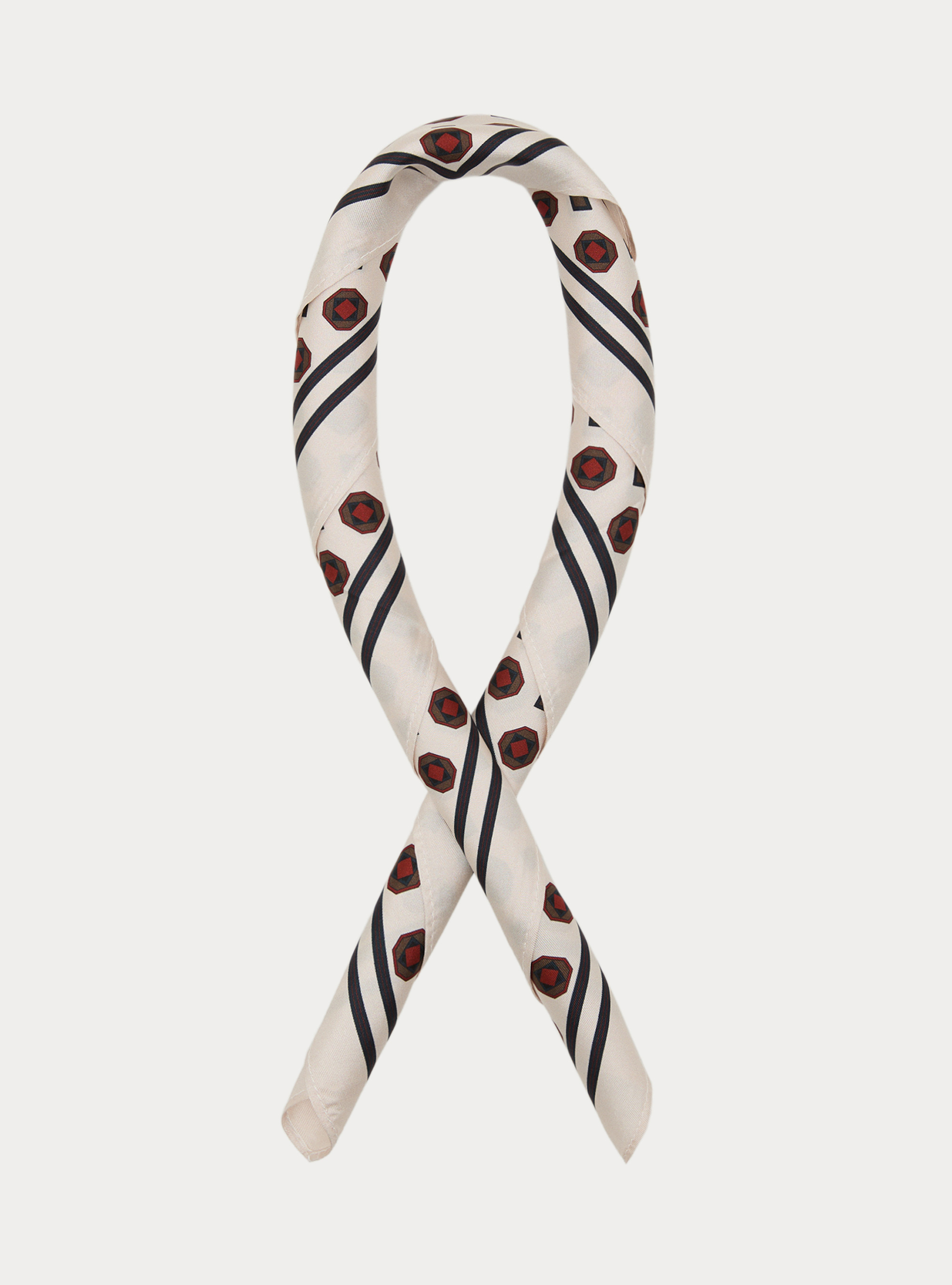 Foulard in seta stampa geometrica, PANNA