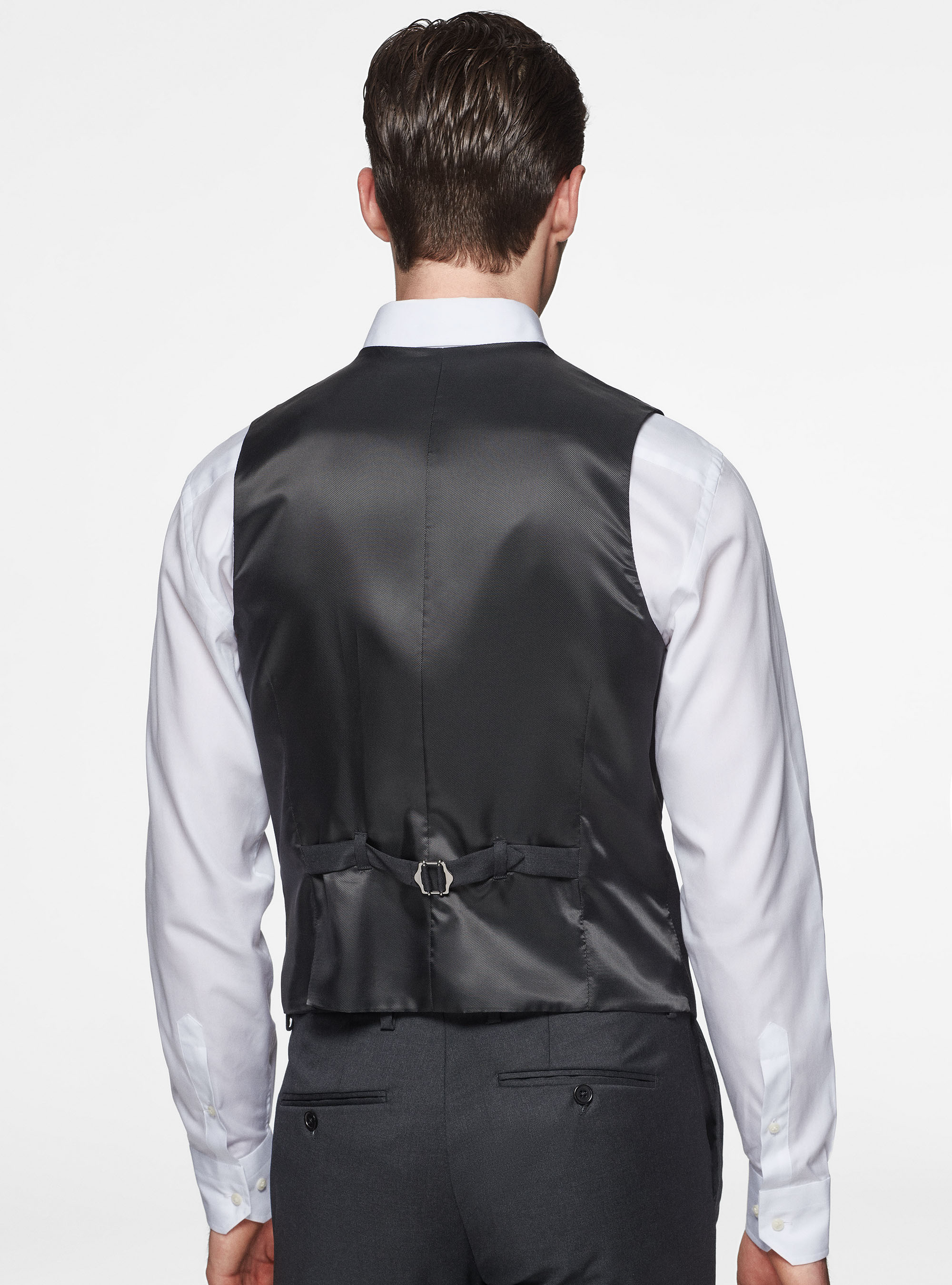 Gilet in lana superfine 110's Reda, ASFALTO