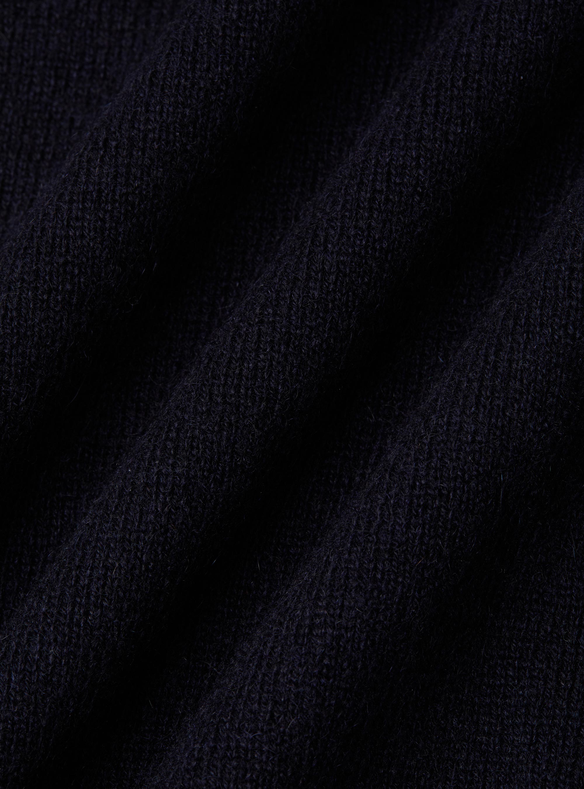 Polo a manica lunga in puro cashmere, BLU NAVY