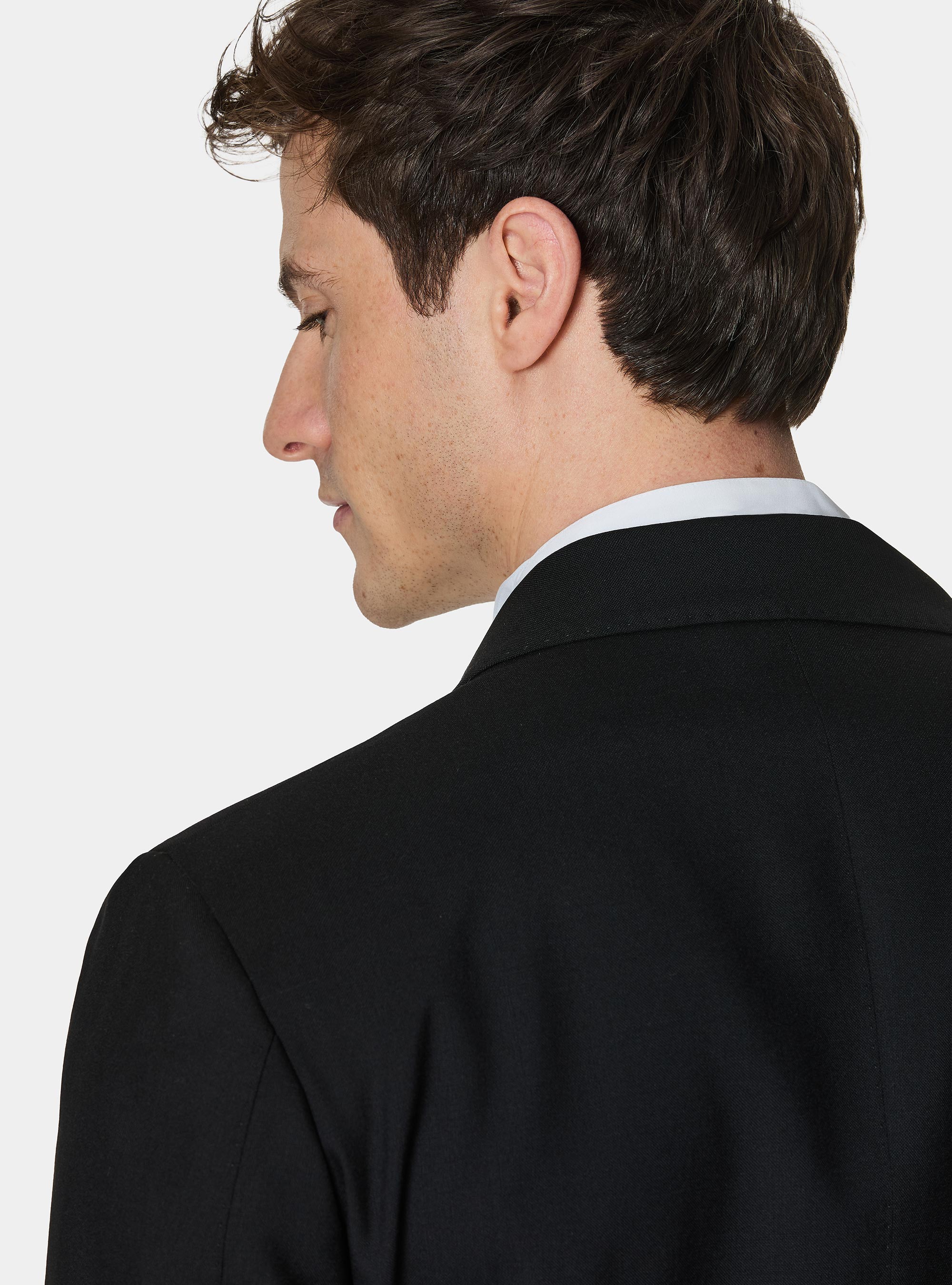 Giacca abito smoking in lana Vitale Barberis Canonico, NERO