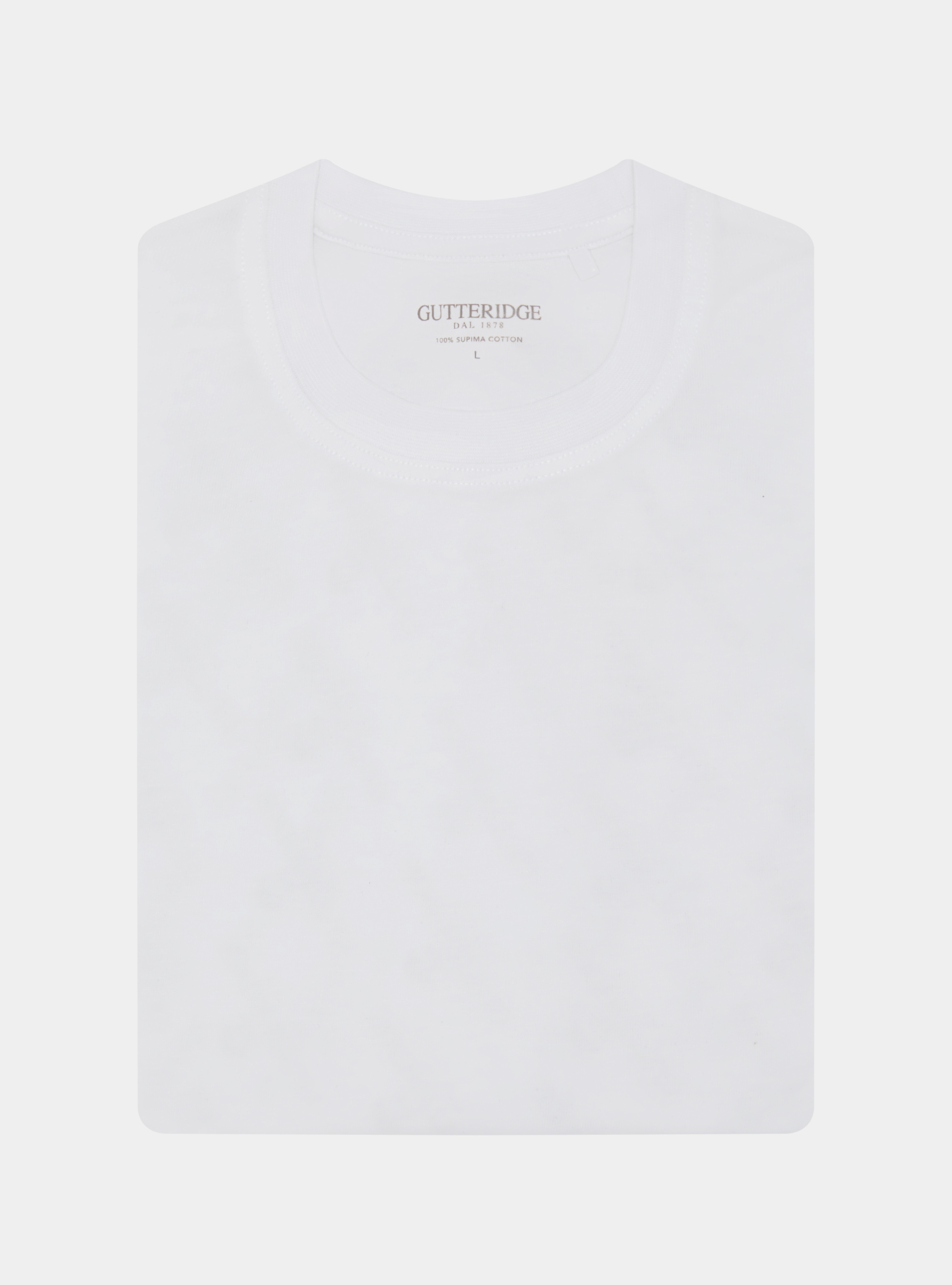 T-shirt mezza manica in cotone Supima, BIANCO