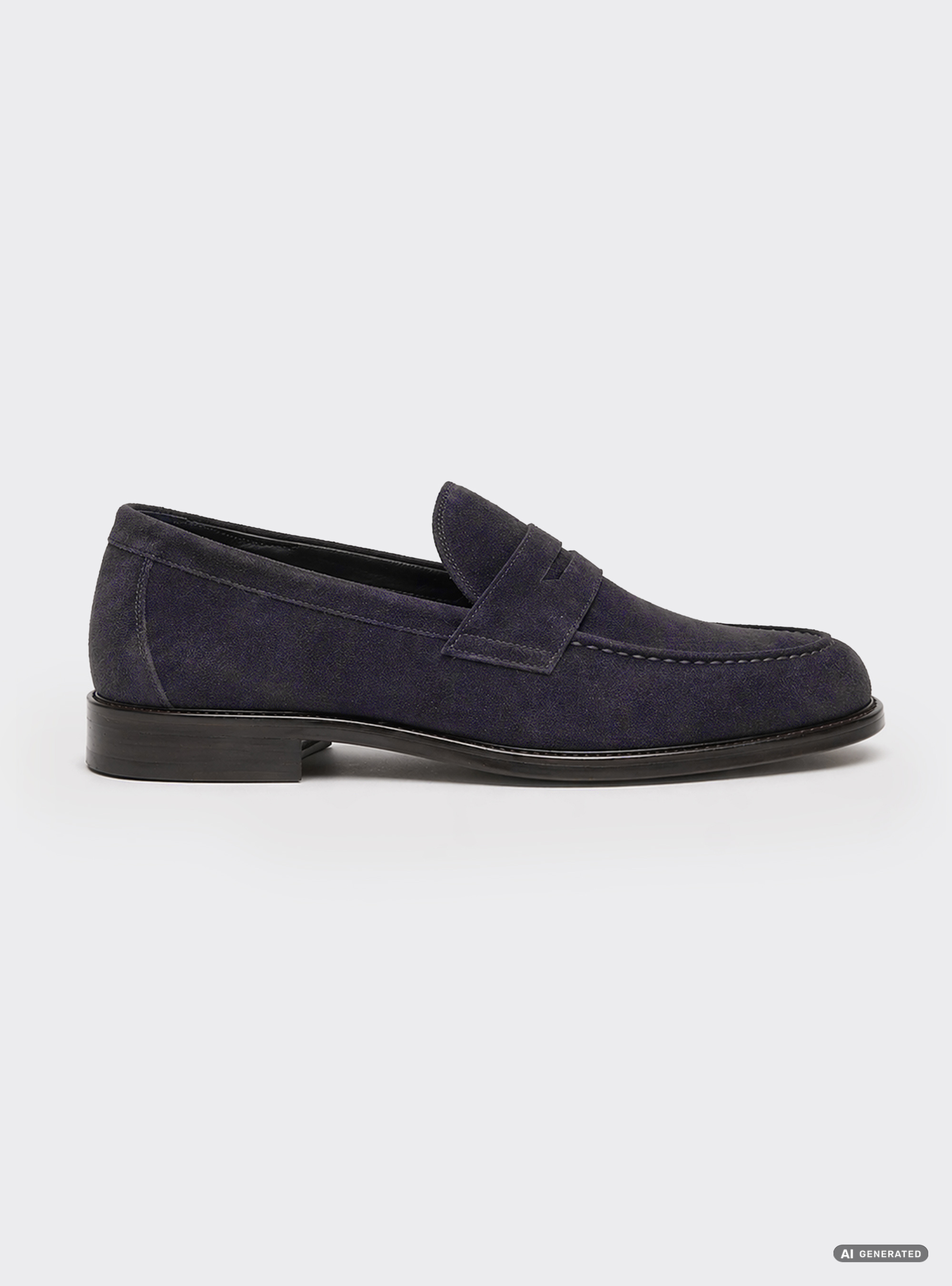 Mocassini in suede, BLU NAVY