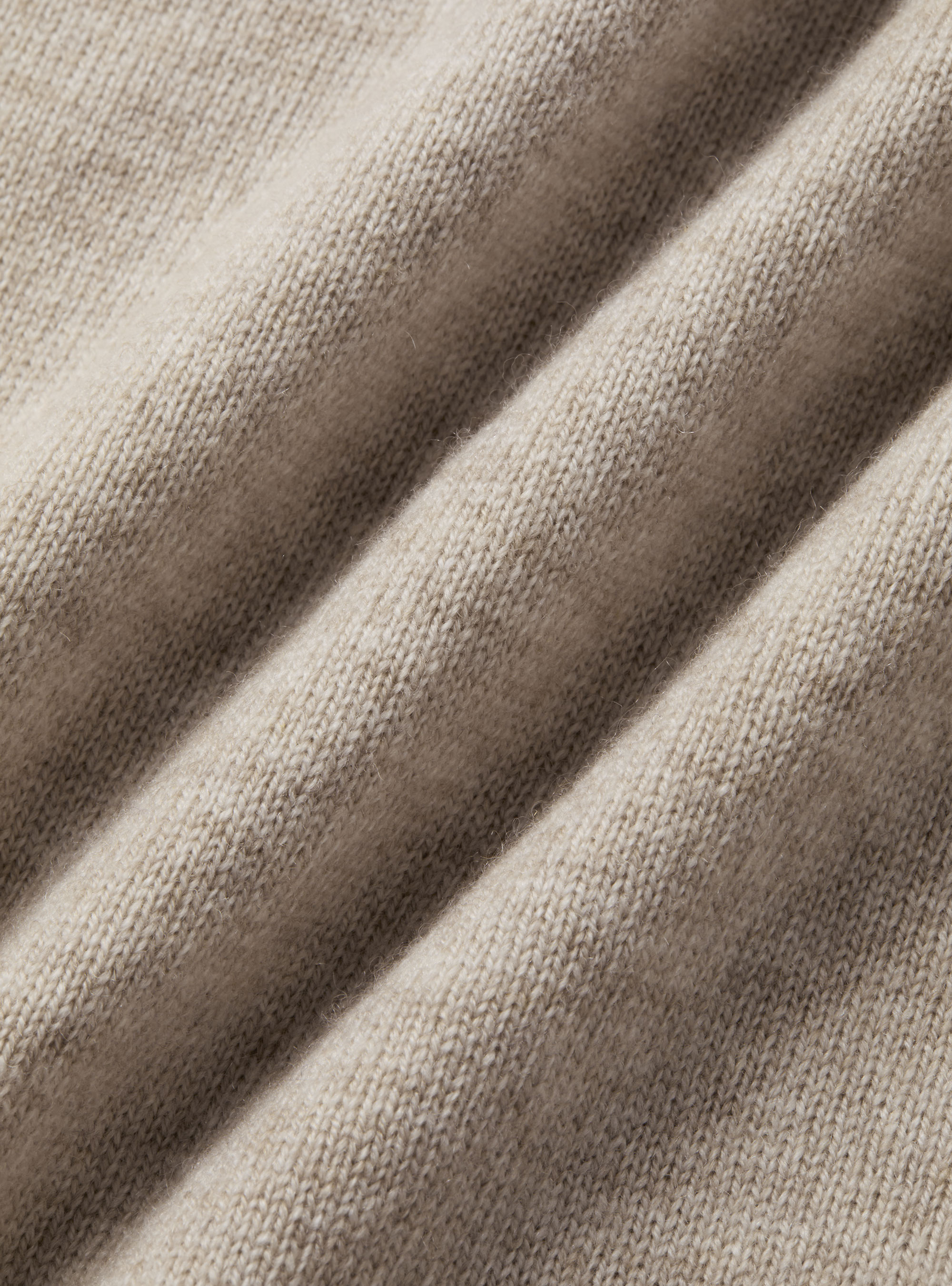 Girocollo in maglia in lana e cashmere, ECRU