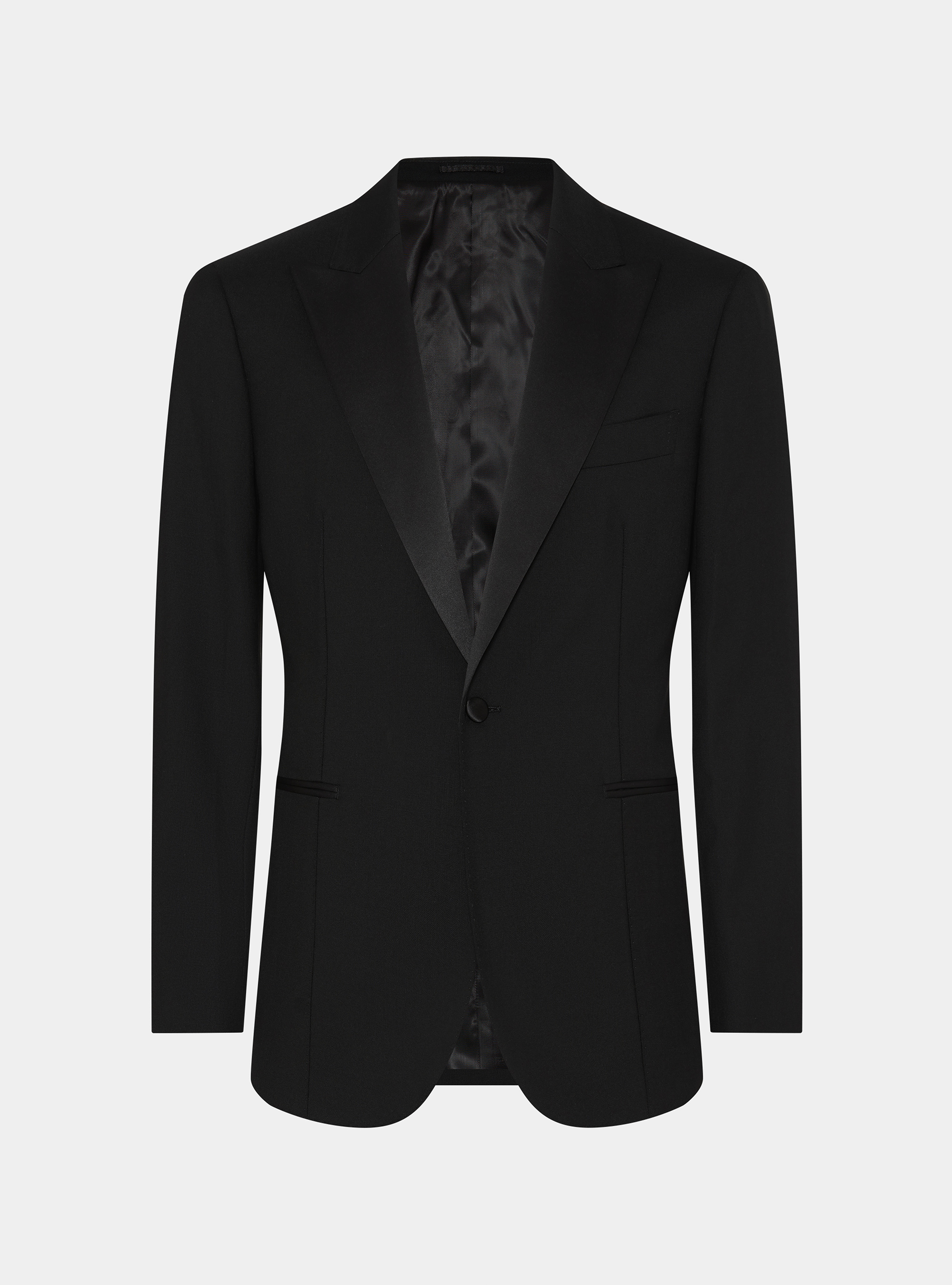 Giacca abito smoking in lana Vitale Barberis Canonico, NERO