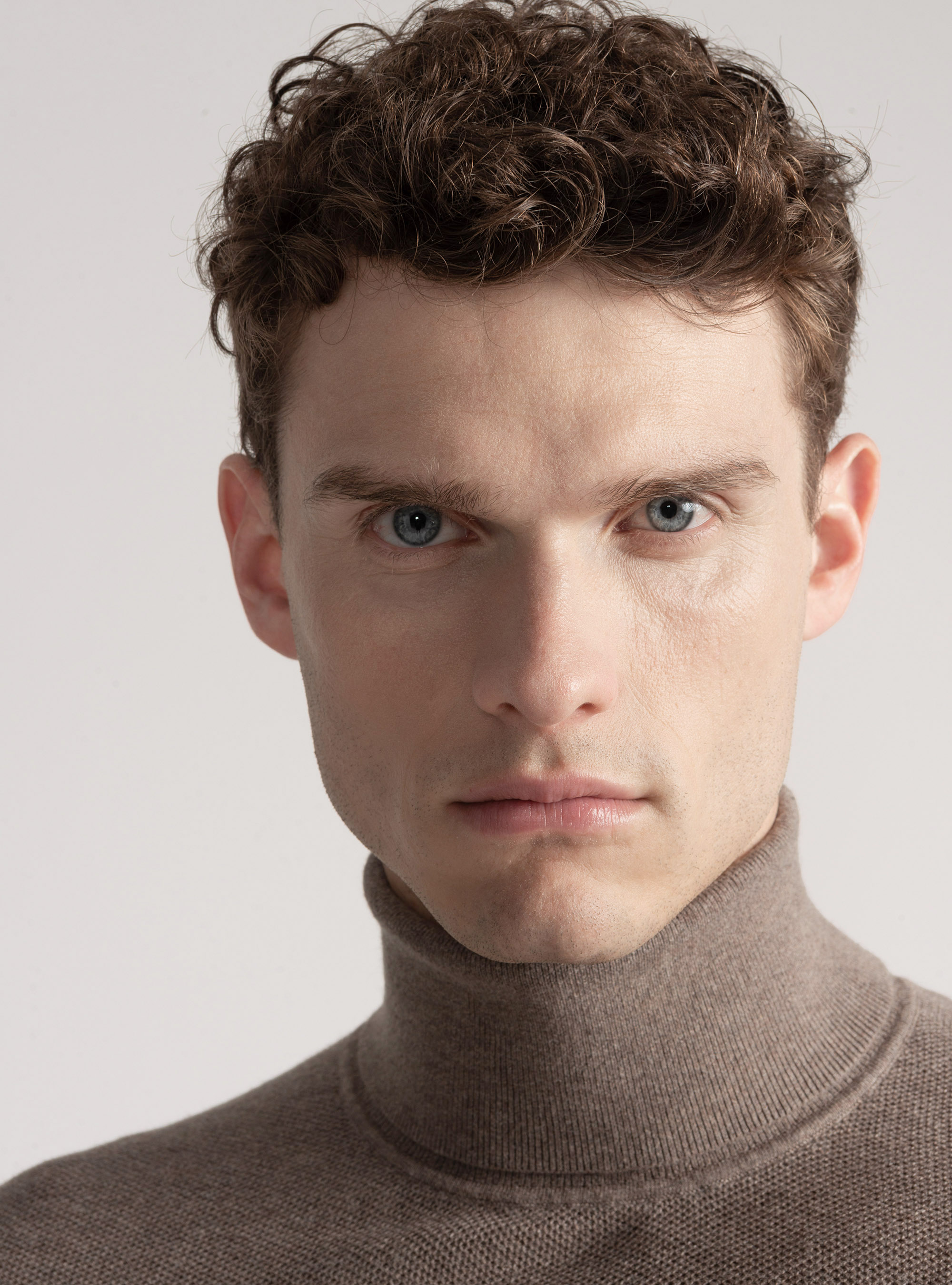Dolcevita nido d'ape in cotone cashmere, FANGO