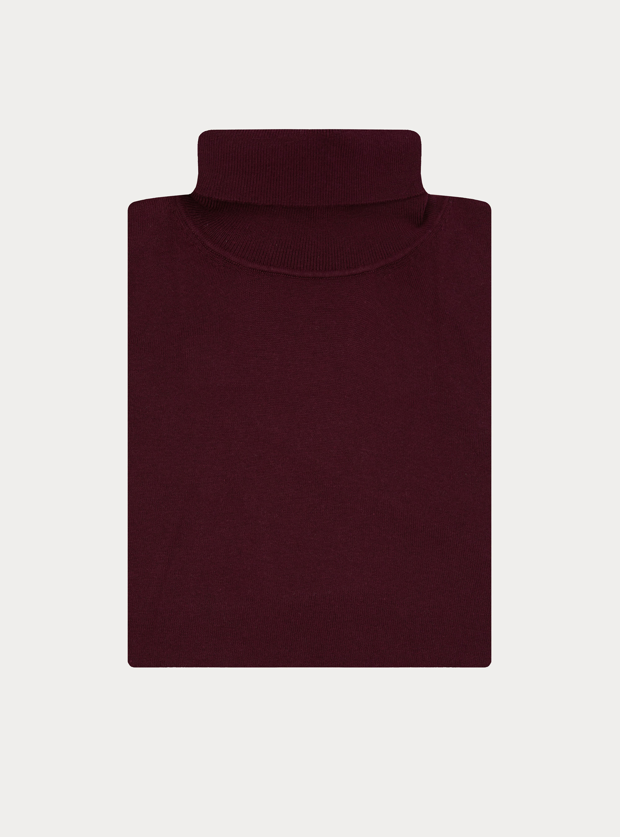Dolcevita in cotone e cashmere, BORDEAUX