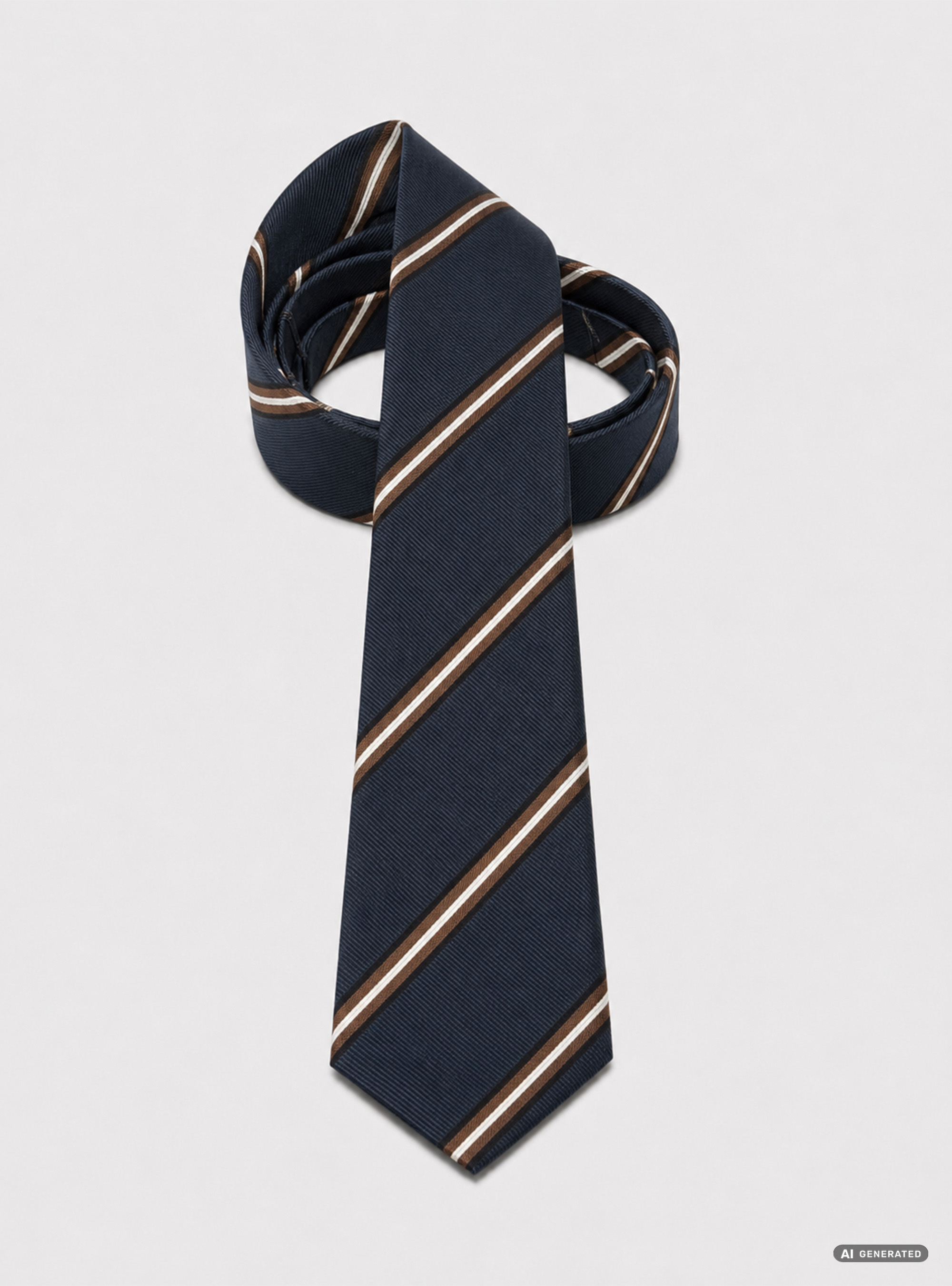 Cravatta in twill di seta rigata, BLU NAVY