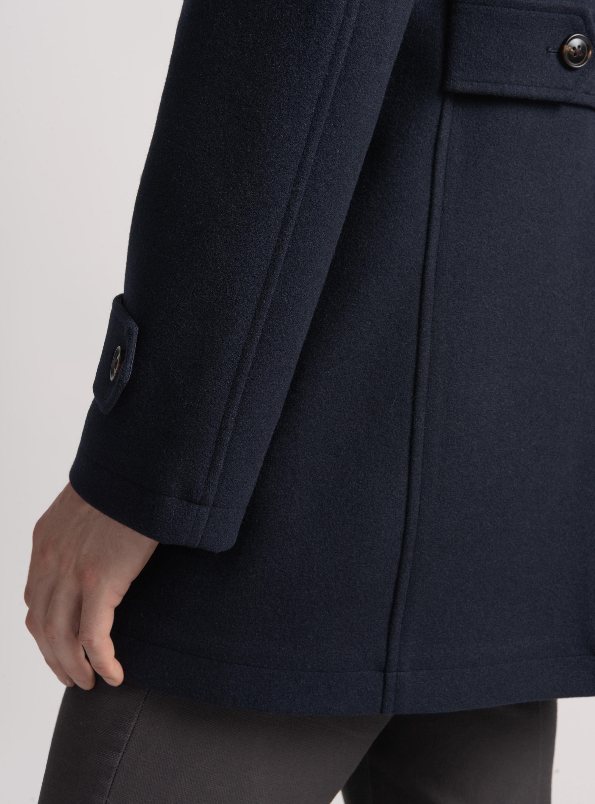 Montgomery basico in misto lana, BLU NAVY