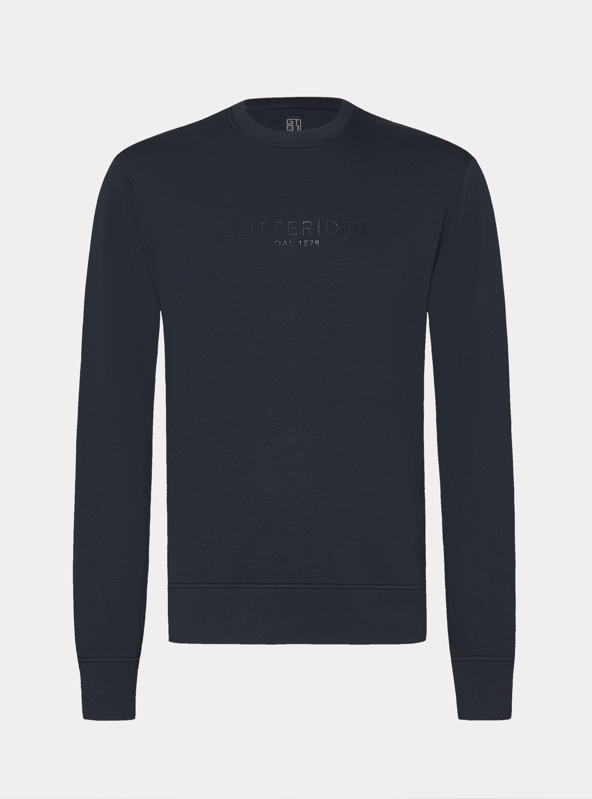 Felpa girocollo con logo GT01, BLU NAVY