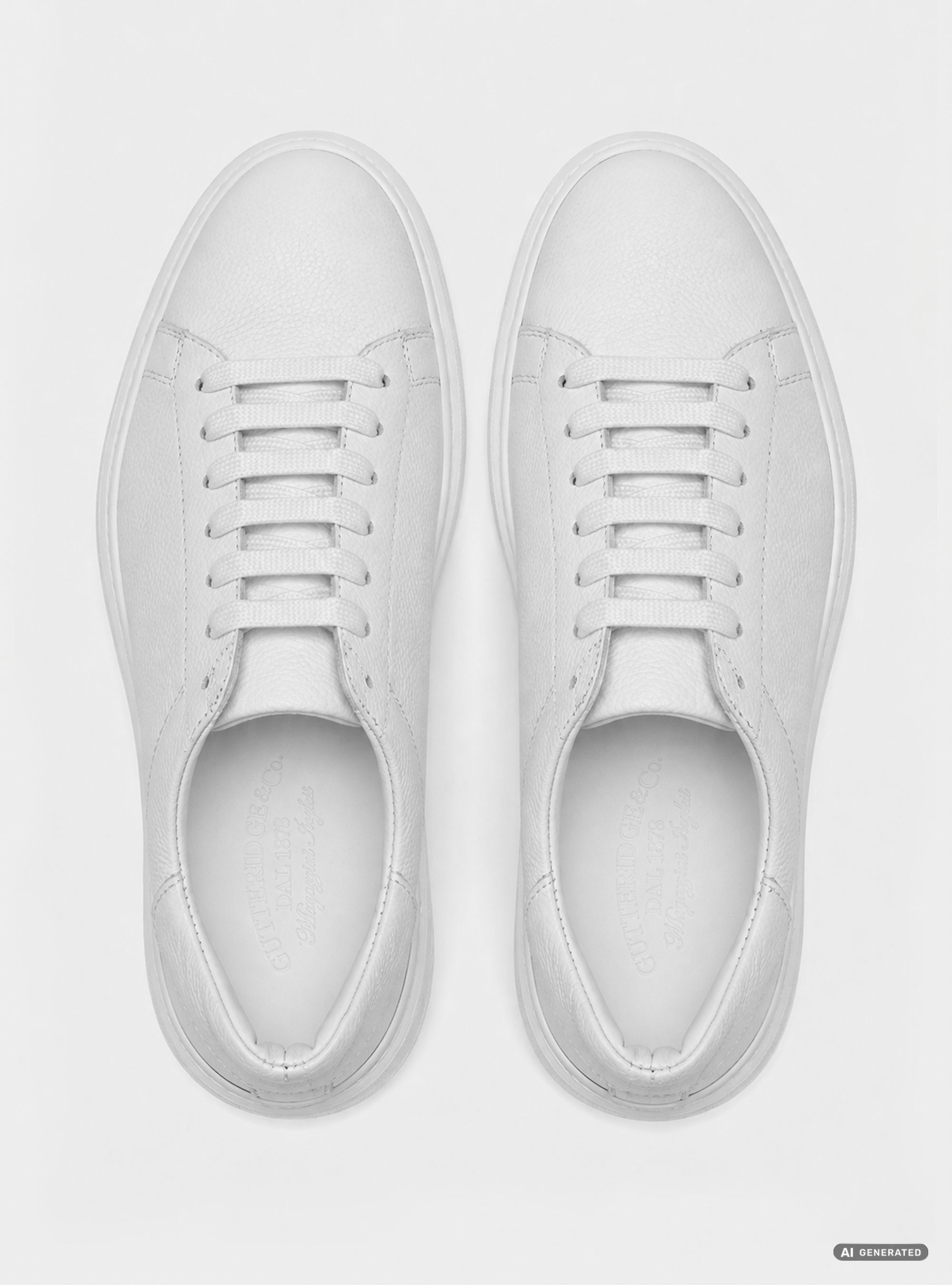 Sneakers in pelle martellata, BIANCO