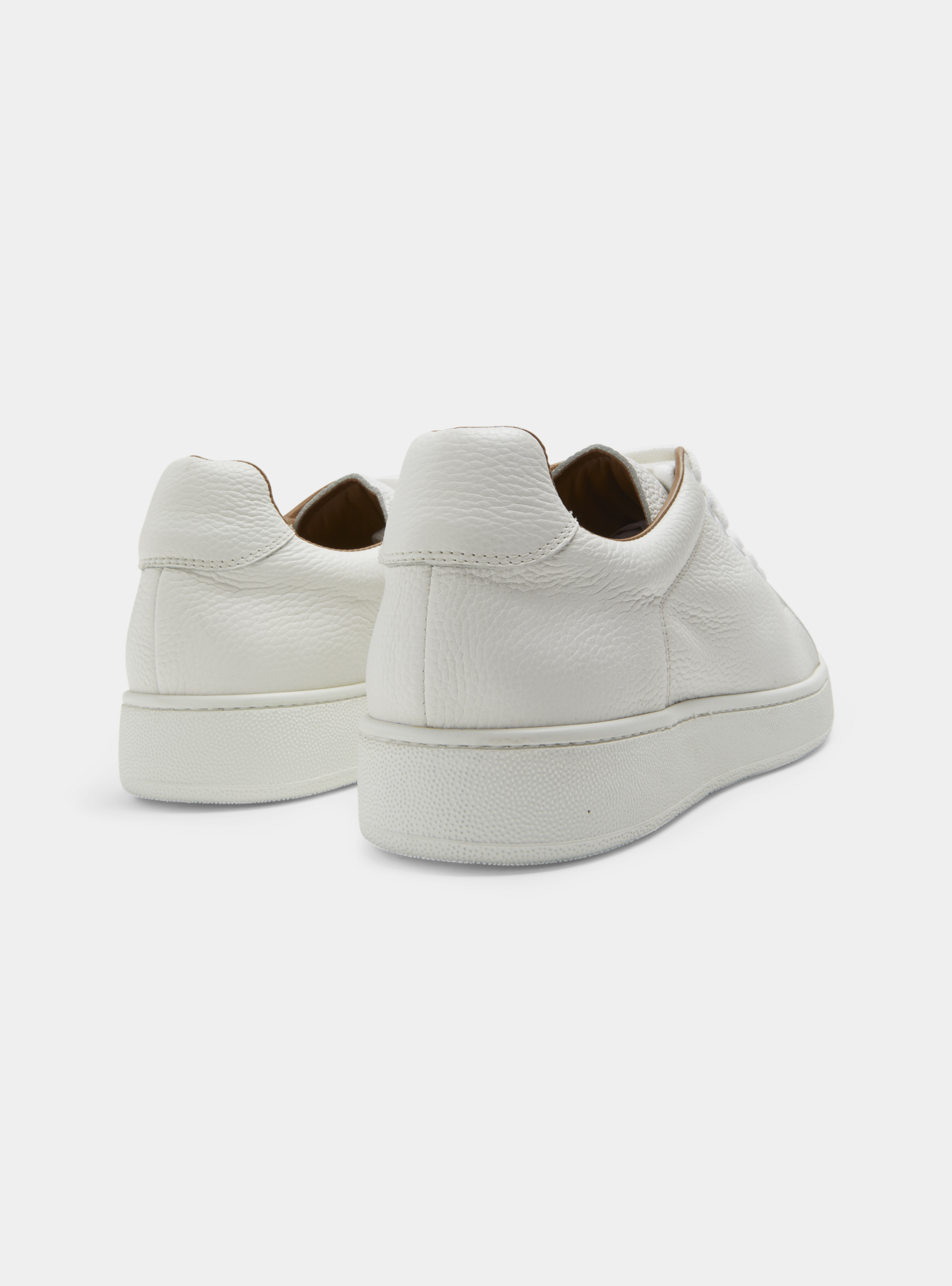 Sneakers in pelle martellata, BIANCO