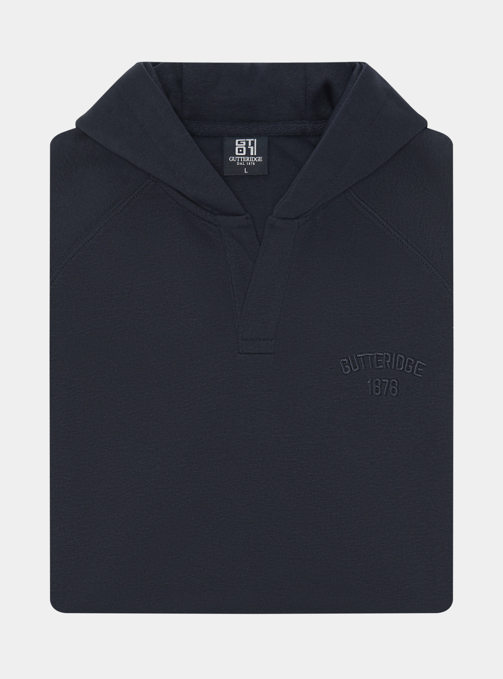 Felpa GT01 con cappuccio in misto cotone, BLU NAVY