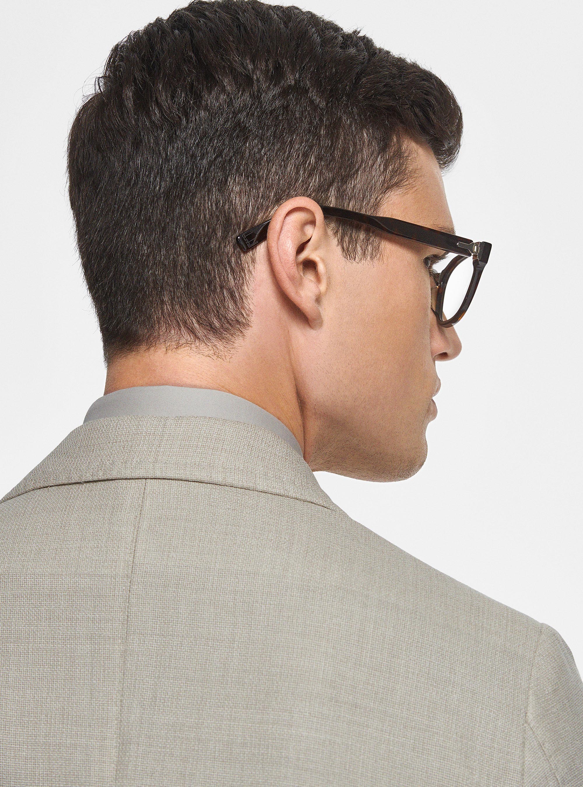 Giacca in lana micro texture, ECRU