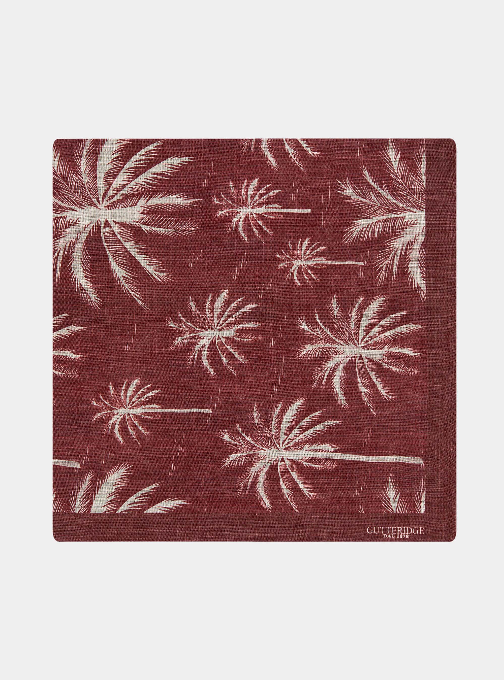 Foulard in lino stampa palme, COCCIO