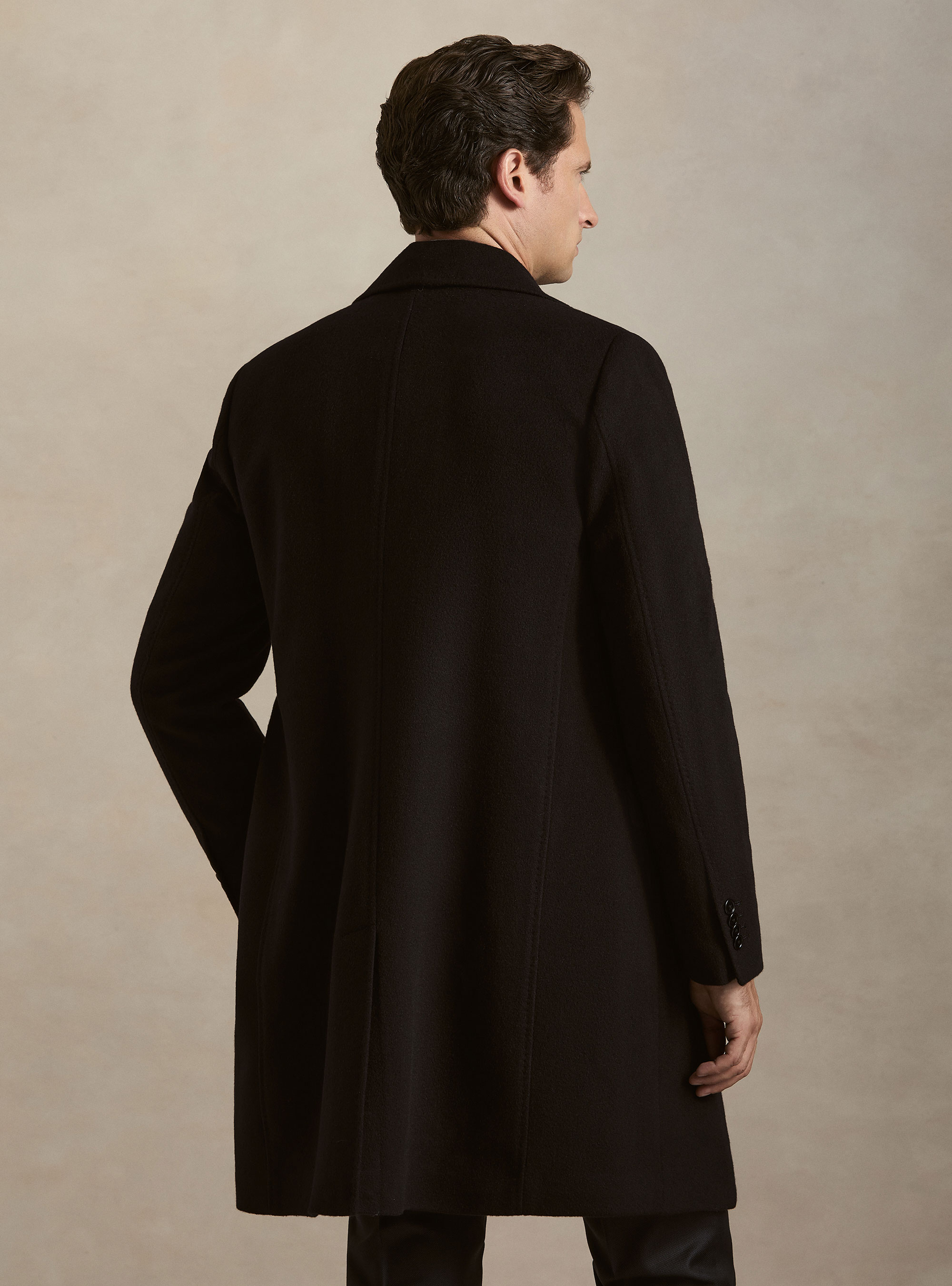 Cappotto monopetto in cashmere, BLU NAVY