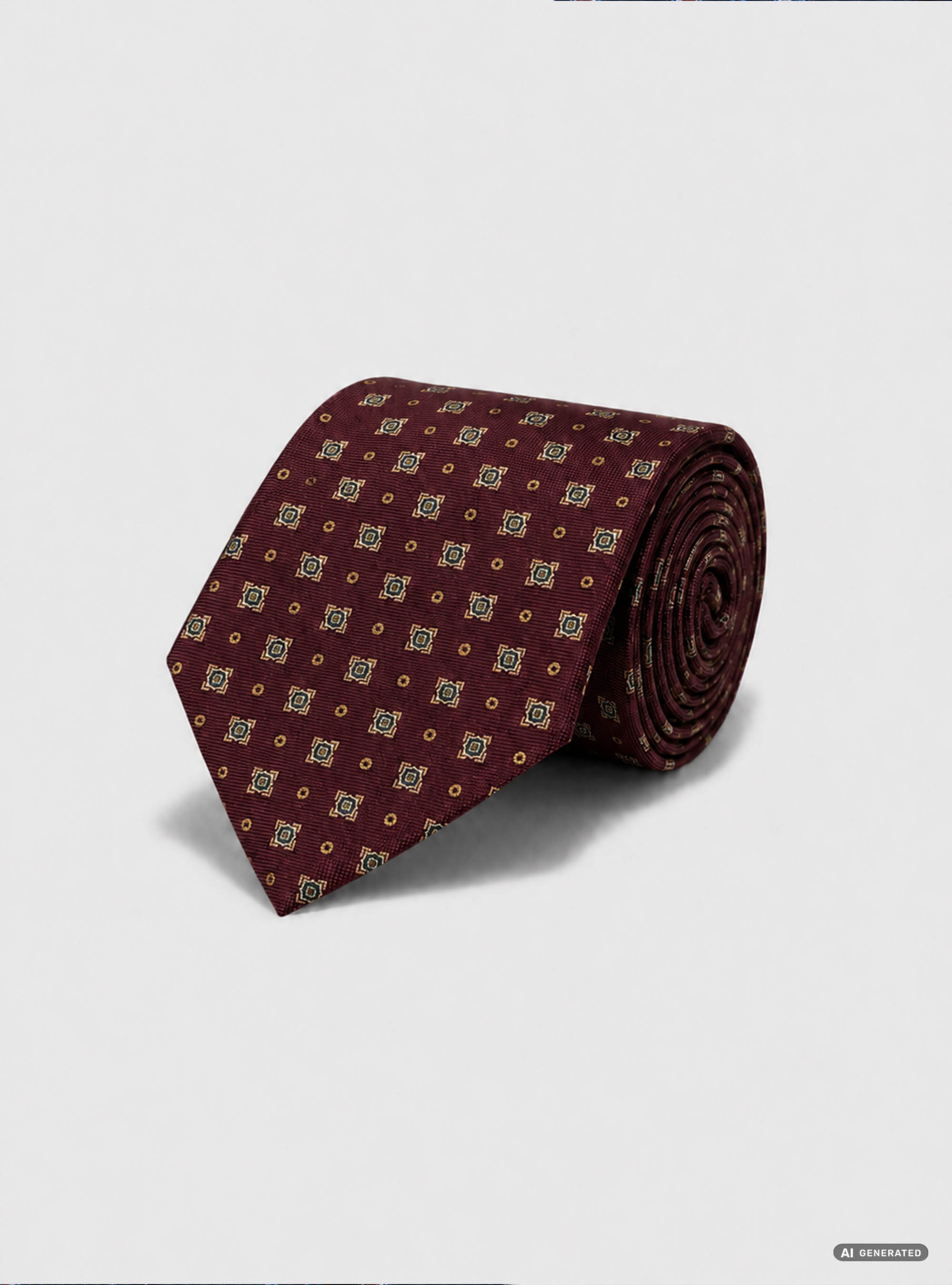 Cravatta in seta jacquard micro fantasia, BORDEAUX