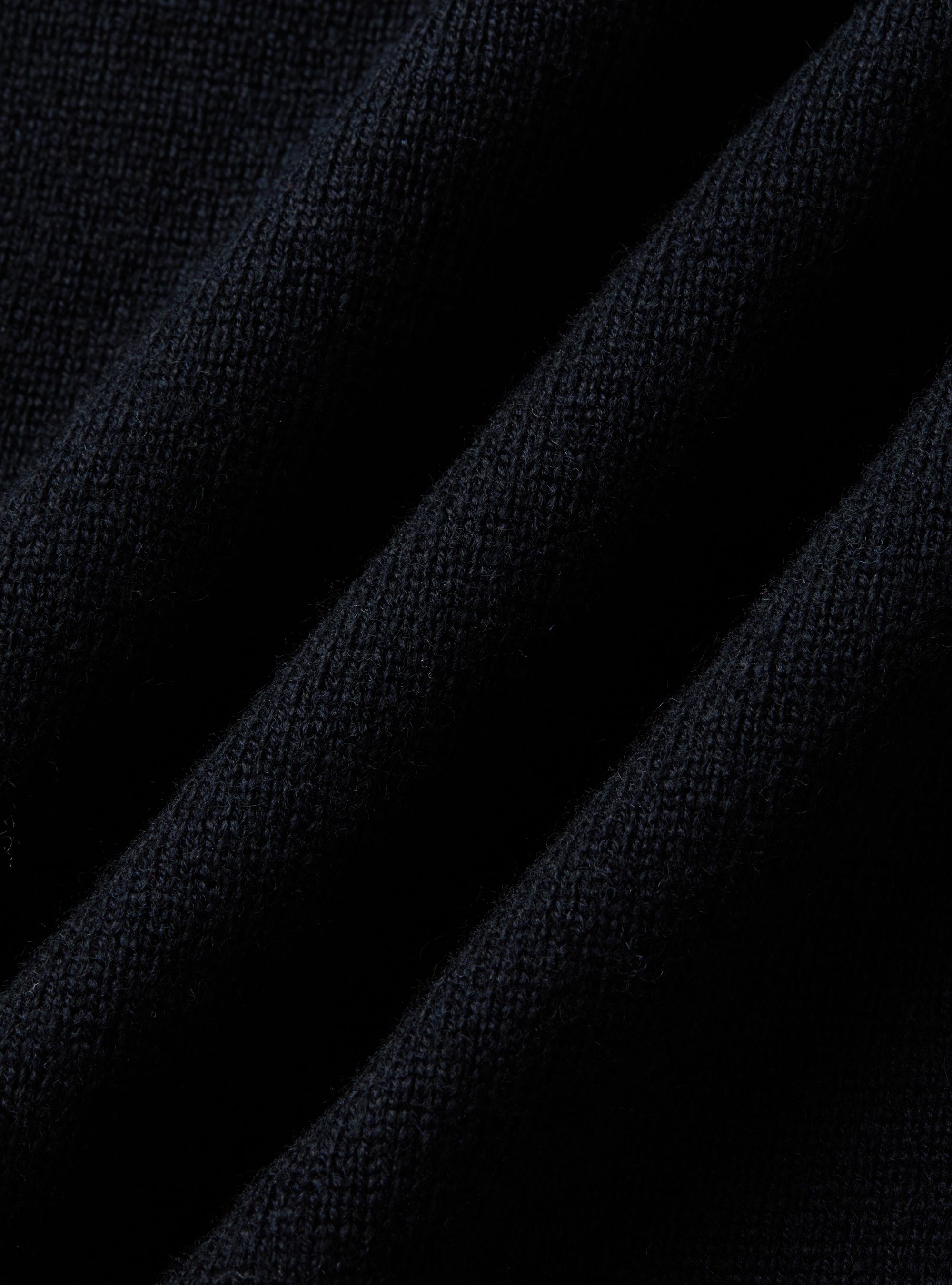 Girocollo in maglia in lana e cashmere, BLU NAVY