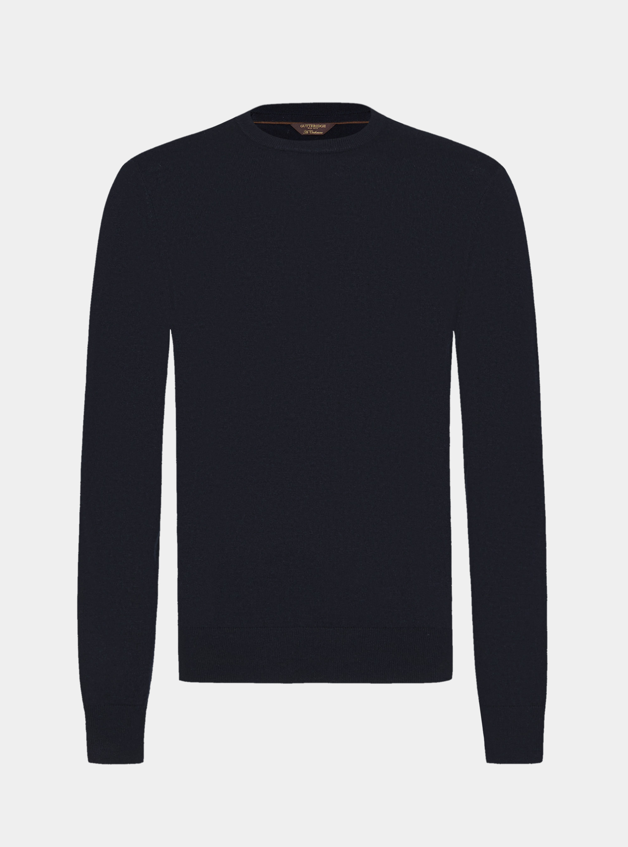 Girocollo in maglia in lana e cashmere, BLU NAVY