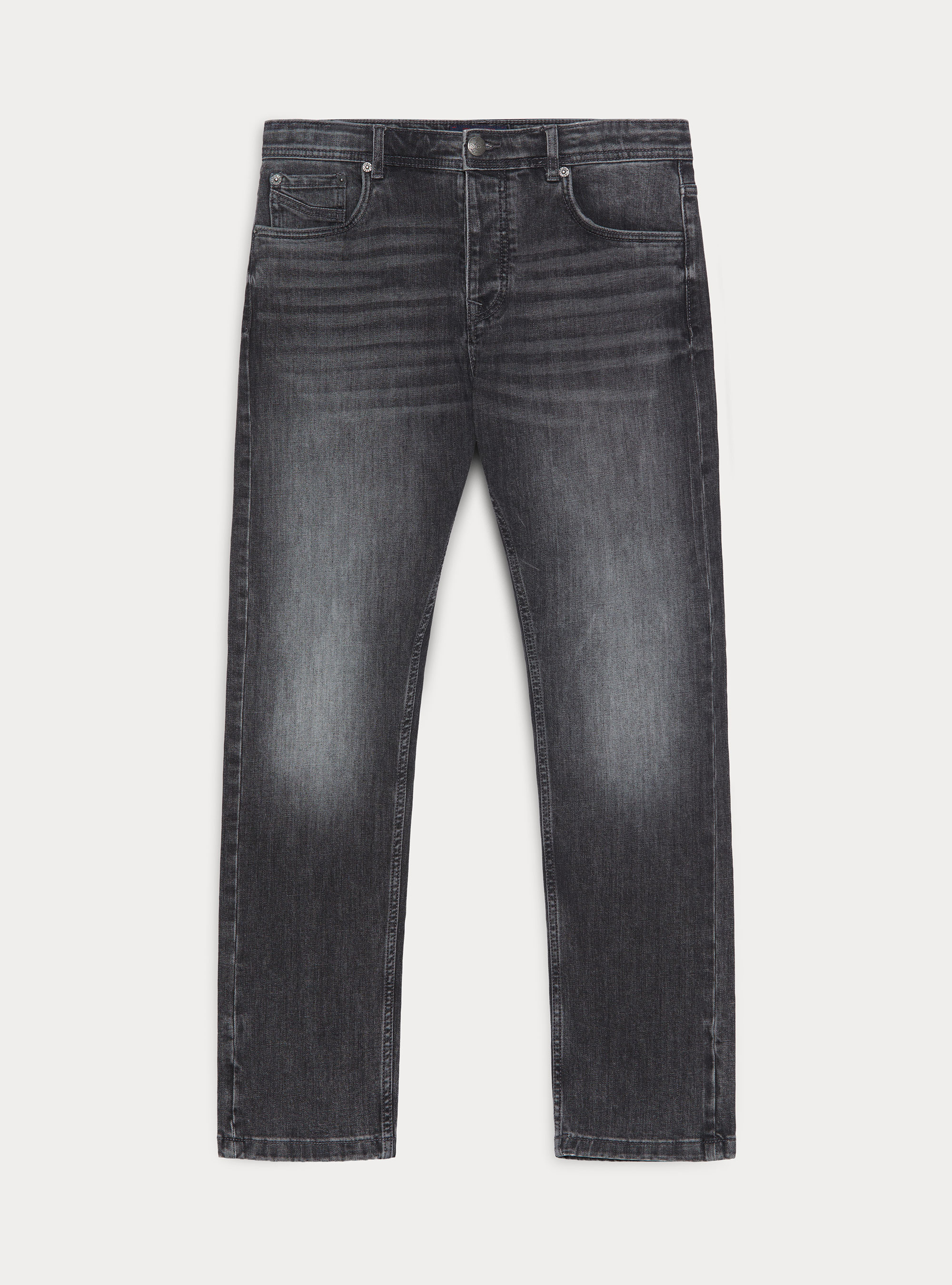 Denim in cotone stretch, NERO