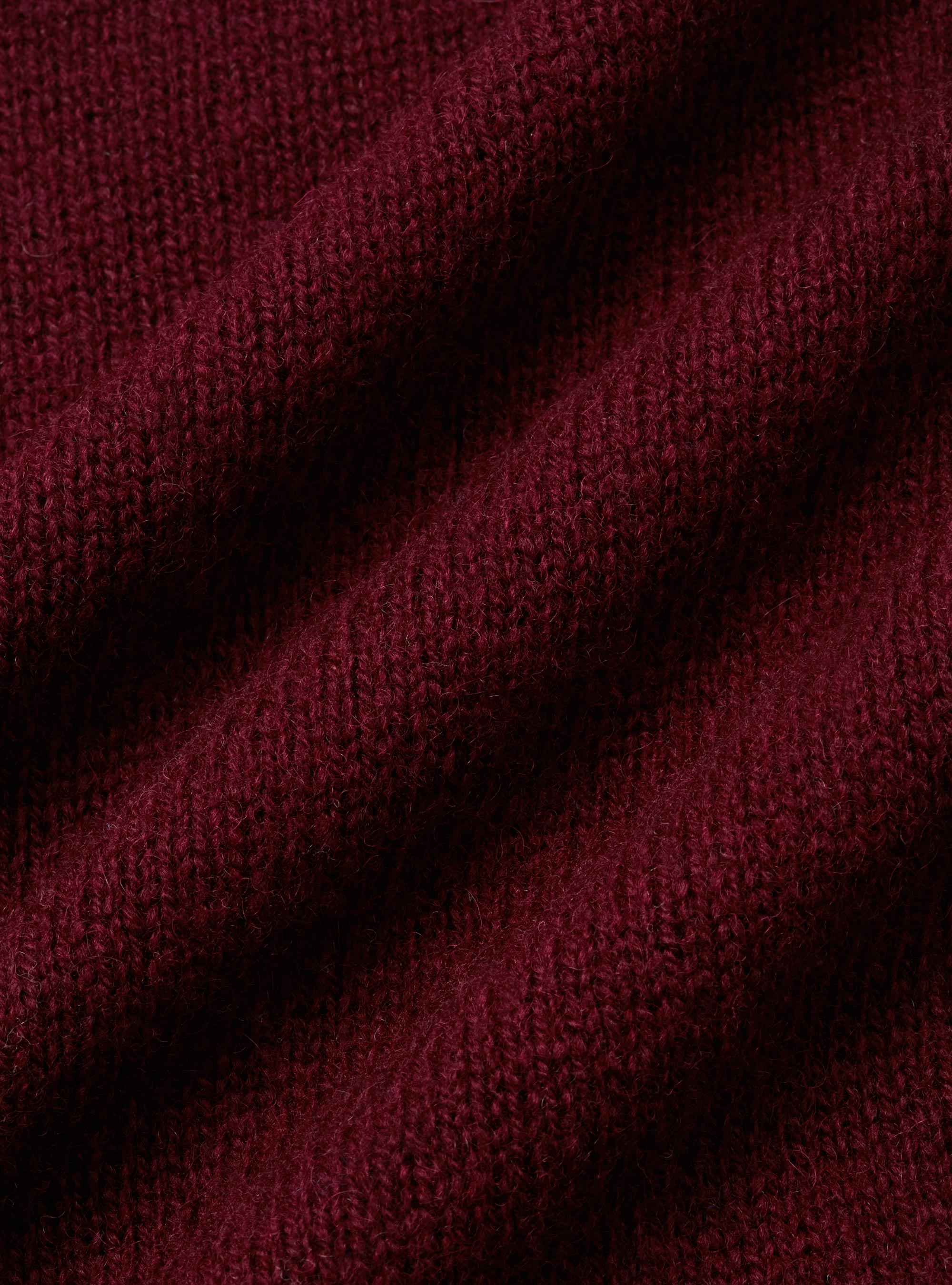 Maglia girocollo in pura lana shetland, BORDEAUX