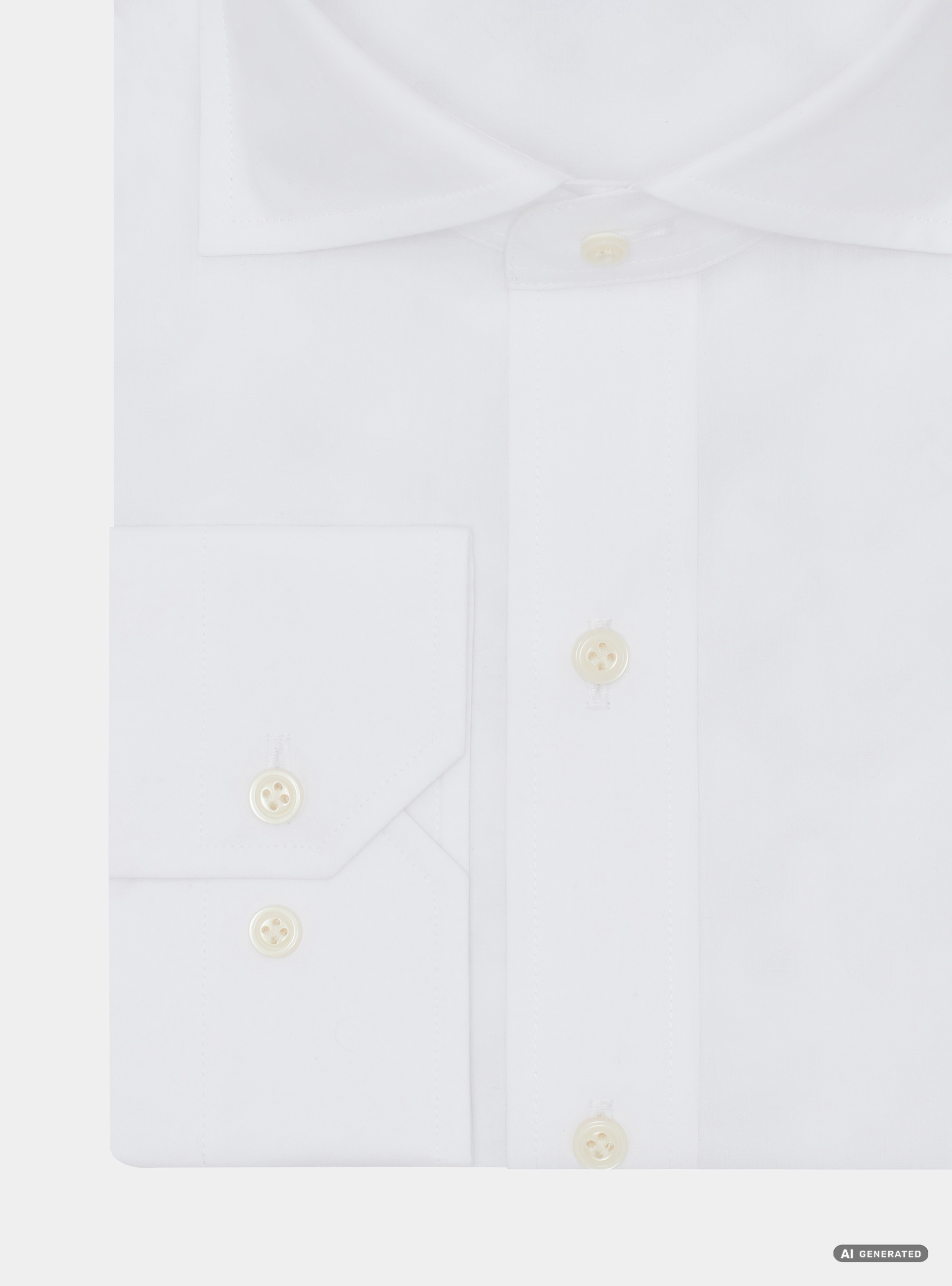 Camicia custom fit in popeline di cotone, BIANCO
