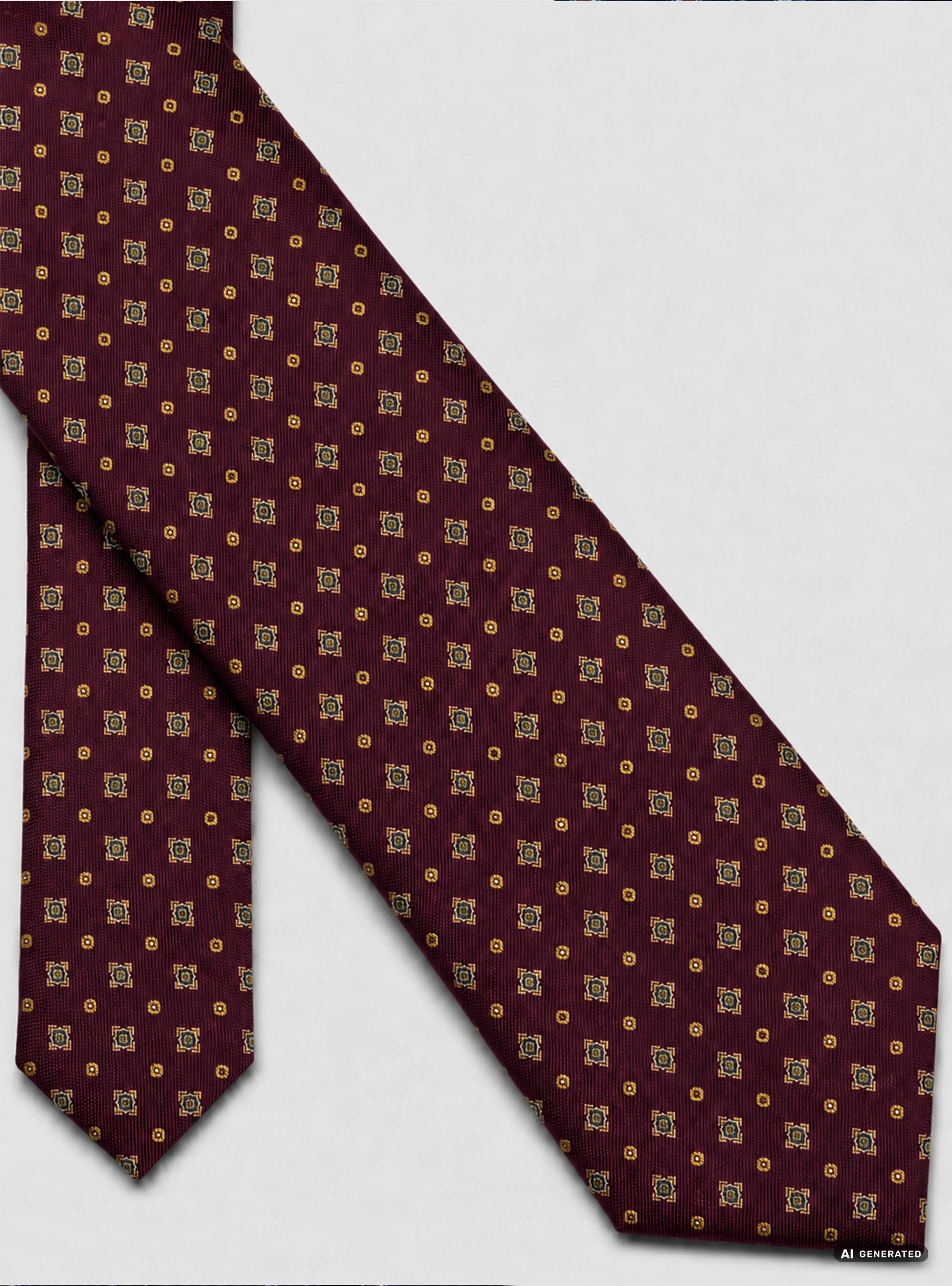 Cravatta in seta jacquard micro fantasia, BORDEAUX