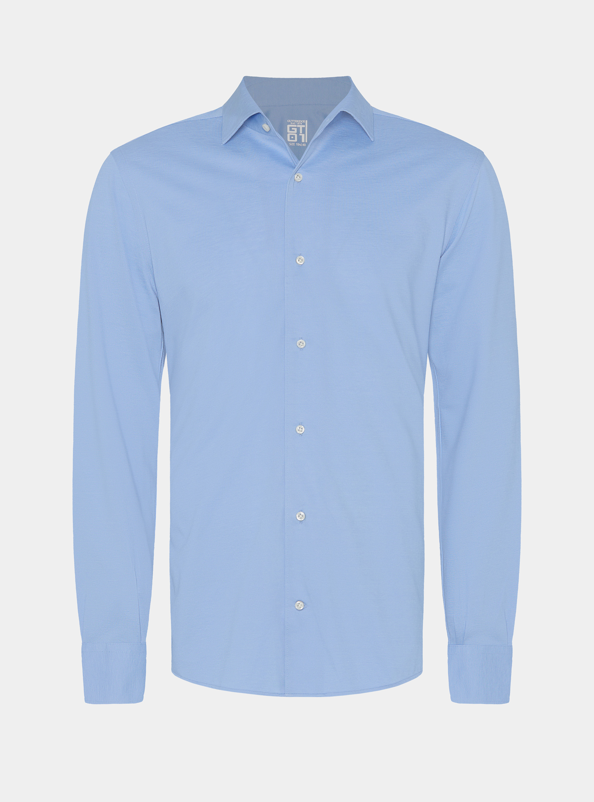 Camicia GT01 in jersey di misto cotone, AZZURRO