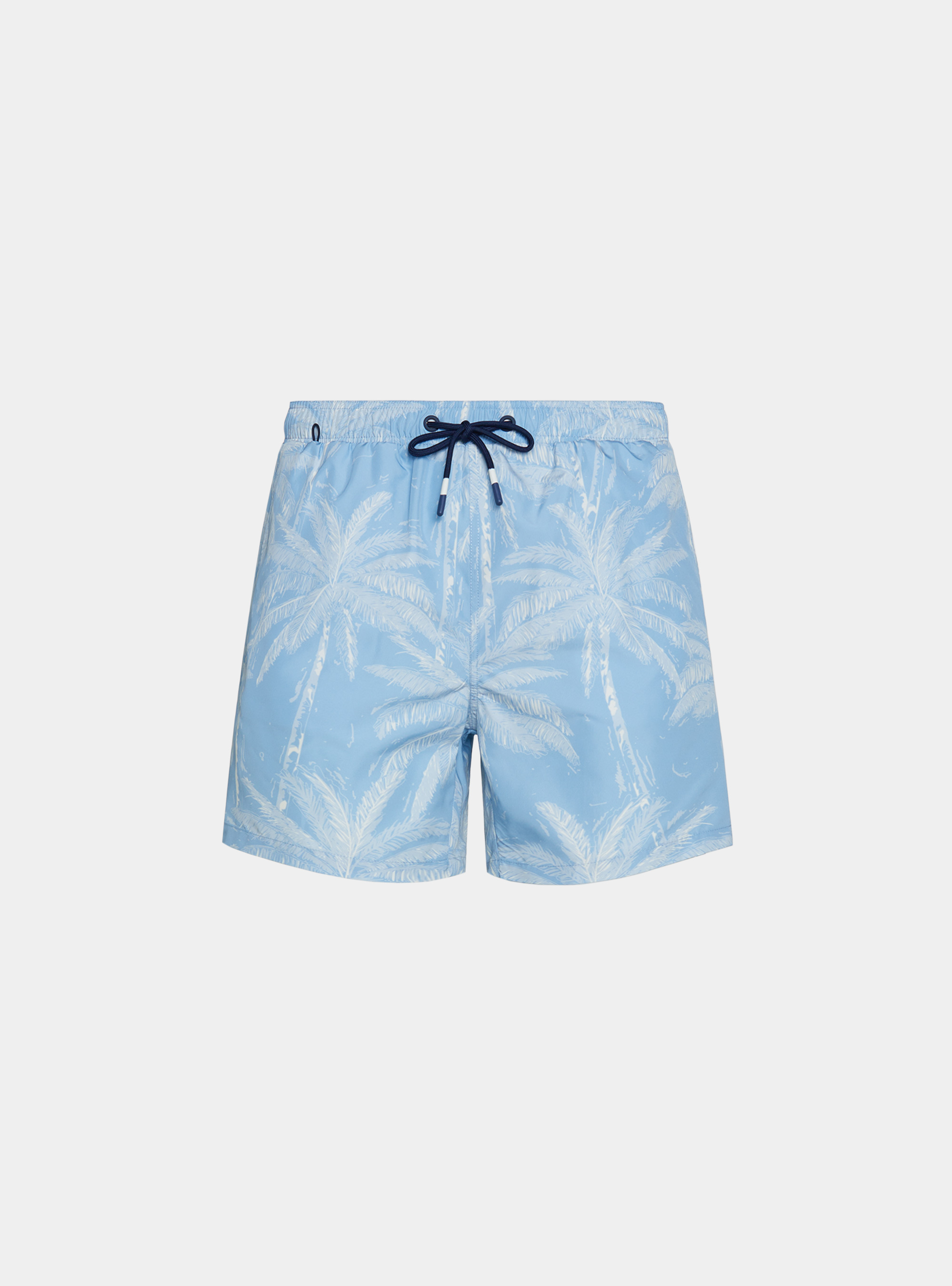 Costume da bagno stampa palme, AZZURRO