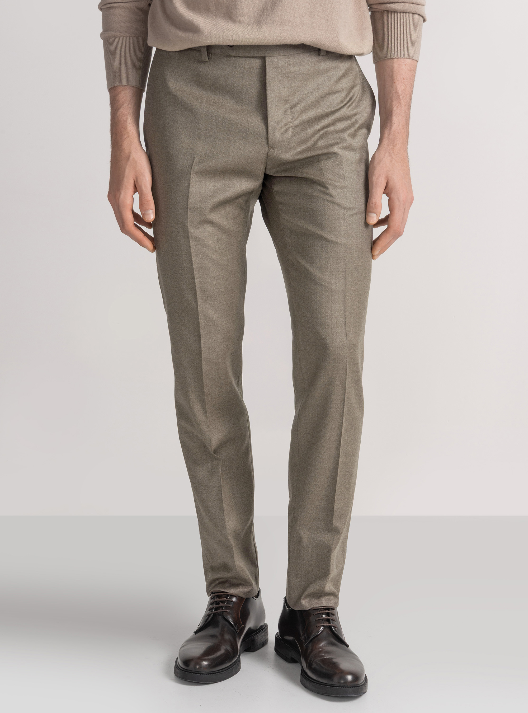 Pantaloni per abito in pura lana Vitale Barberis Canonico, SABBIA