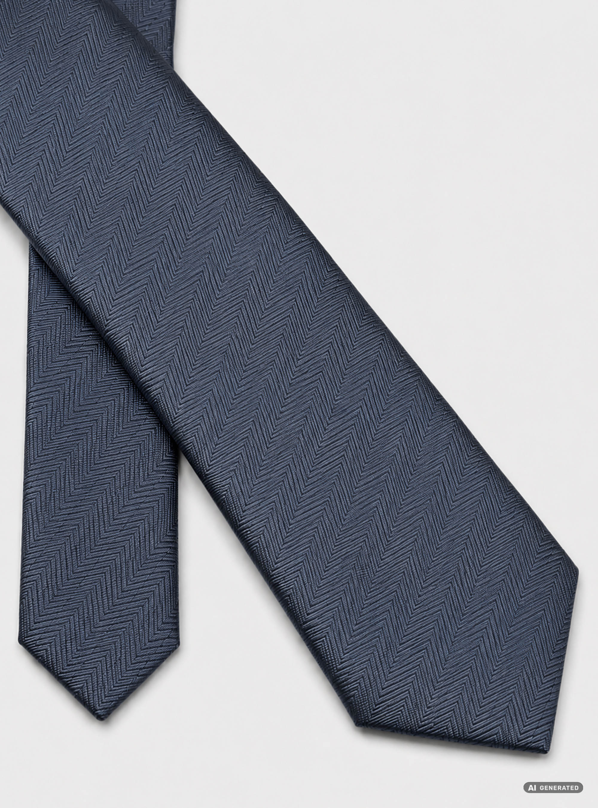 Cravatta in seta spigata, BLU NAVY