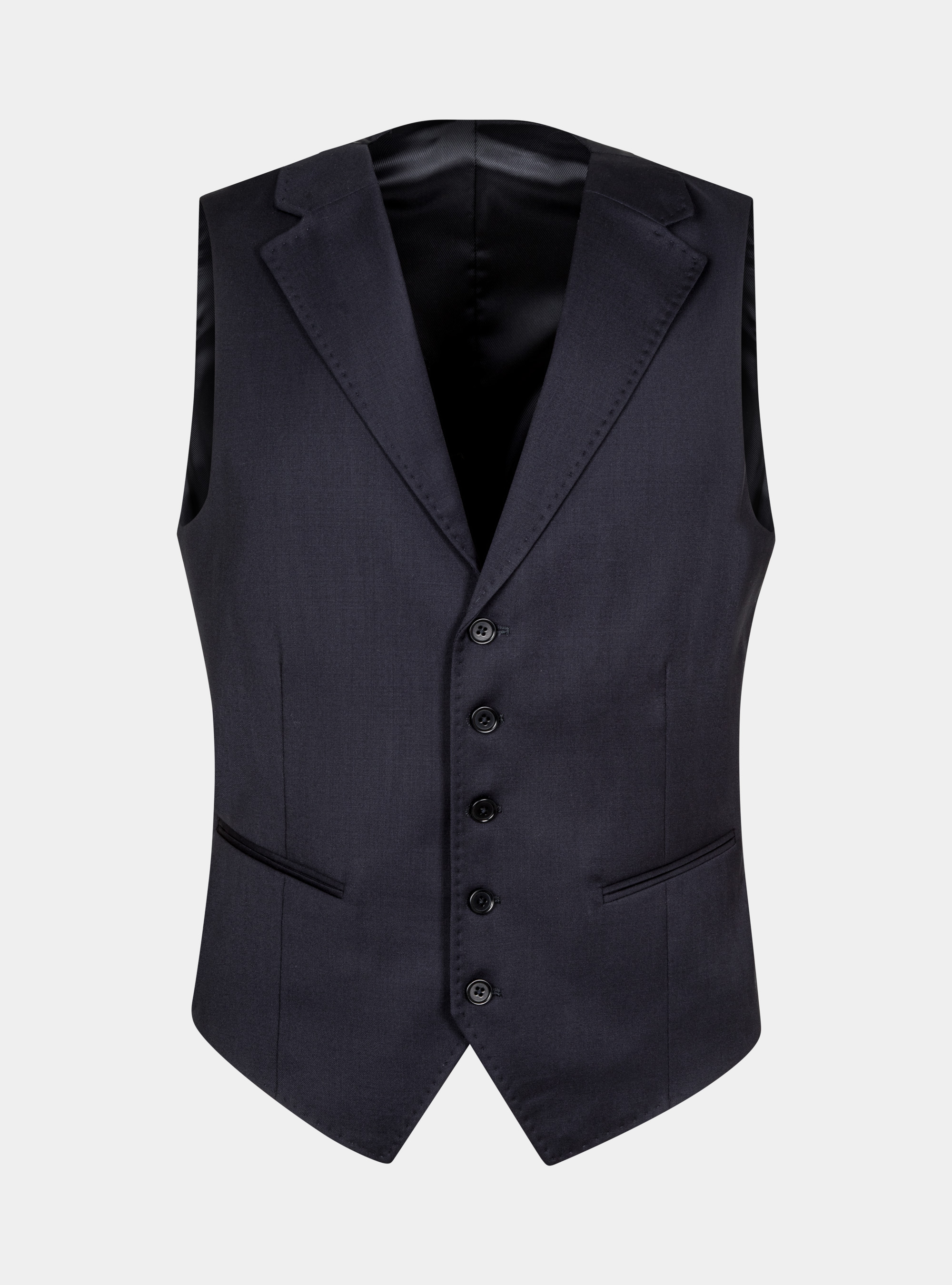 Gilet in lana superfine 110's Reda, BLU NAVY