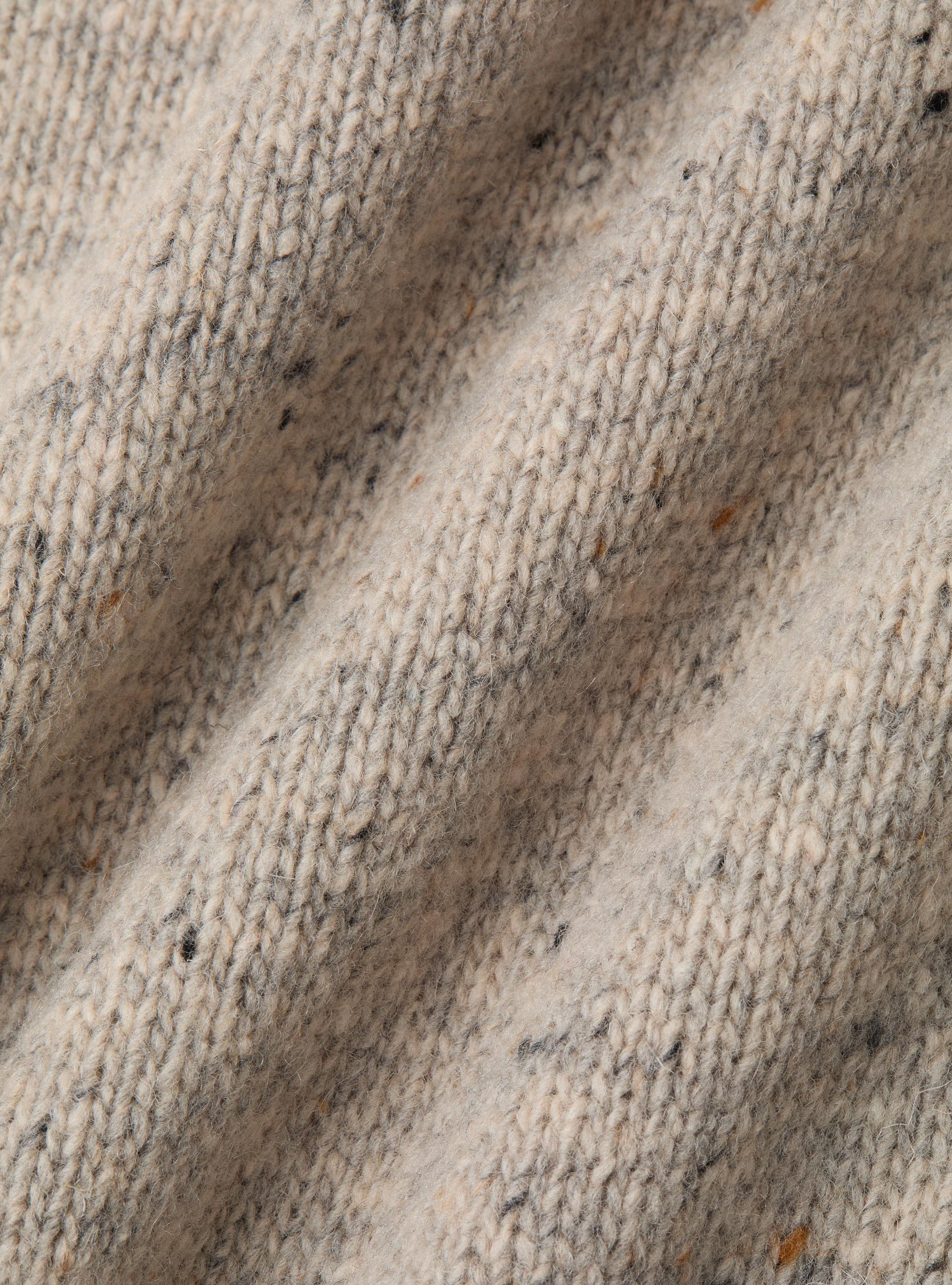Girocollo in maglia bottonato misto lana merino, GRIGIO CHIARO MELANGE