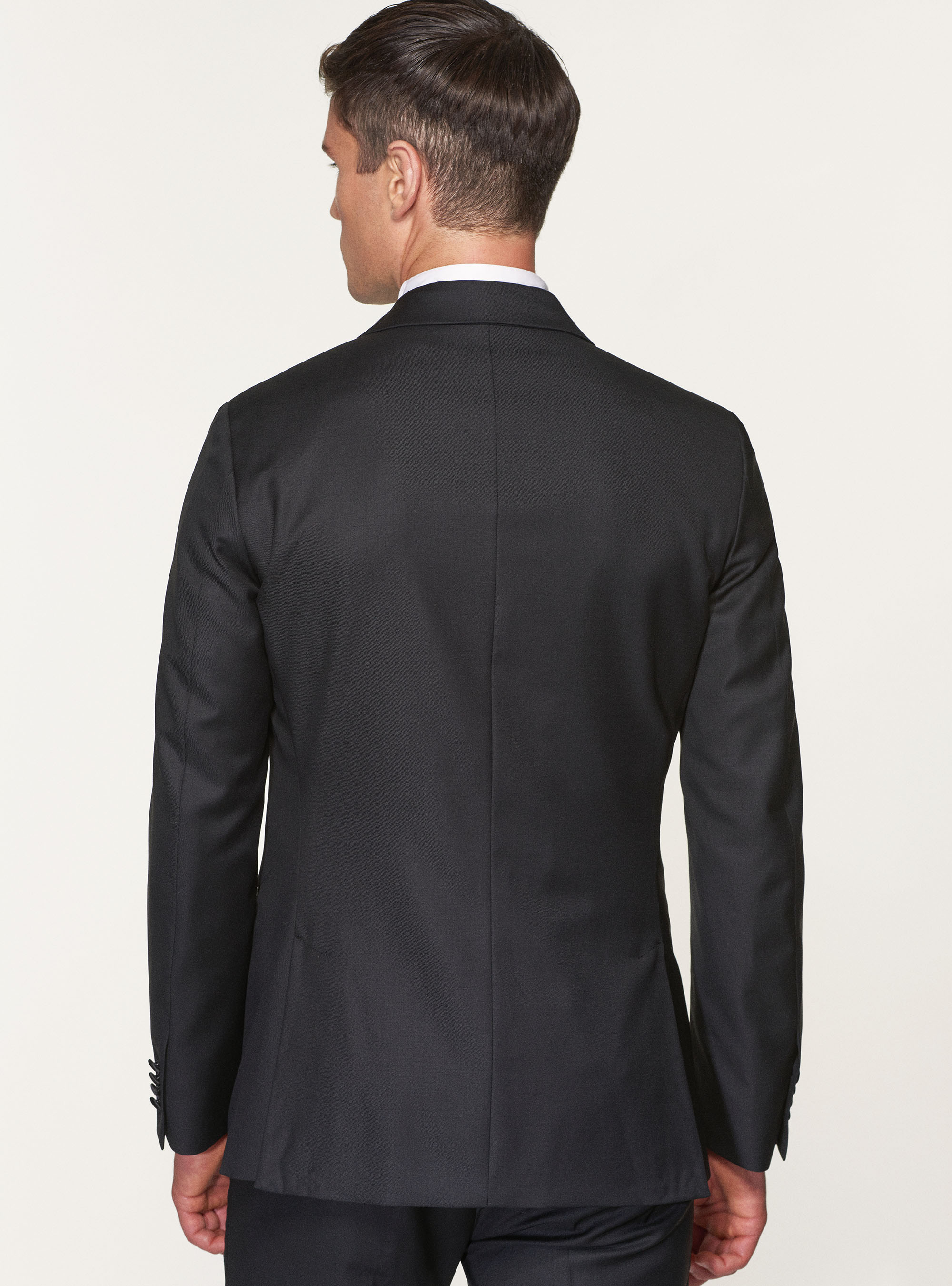 Giacca smoking in pura lana superfine 110's Vitale Barberis Canonico, NERO