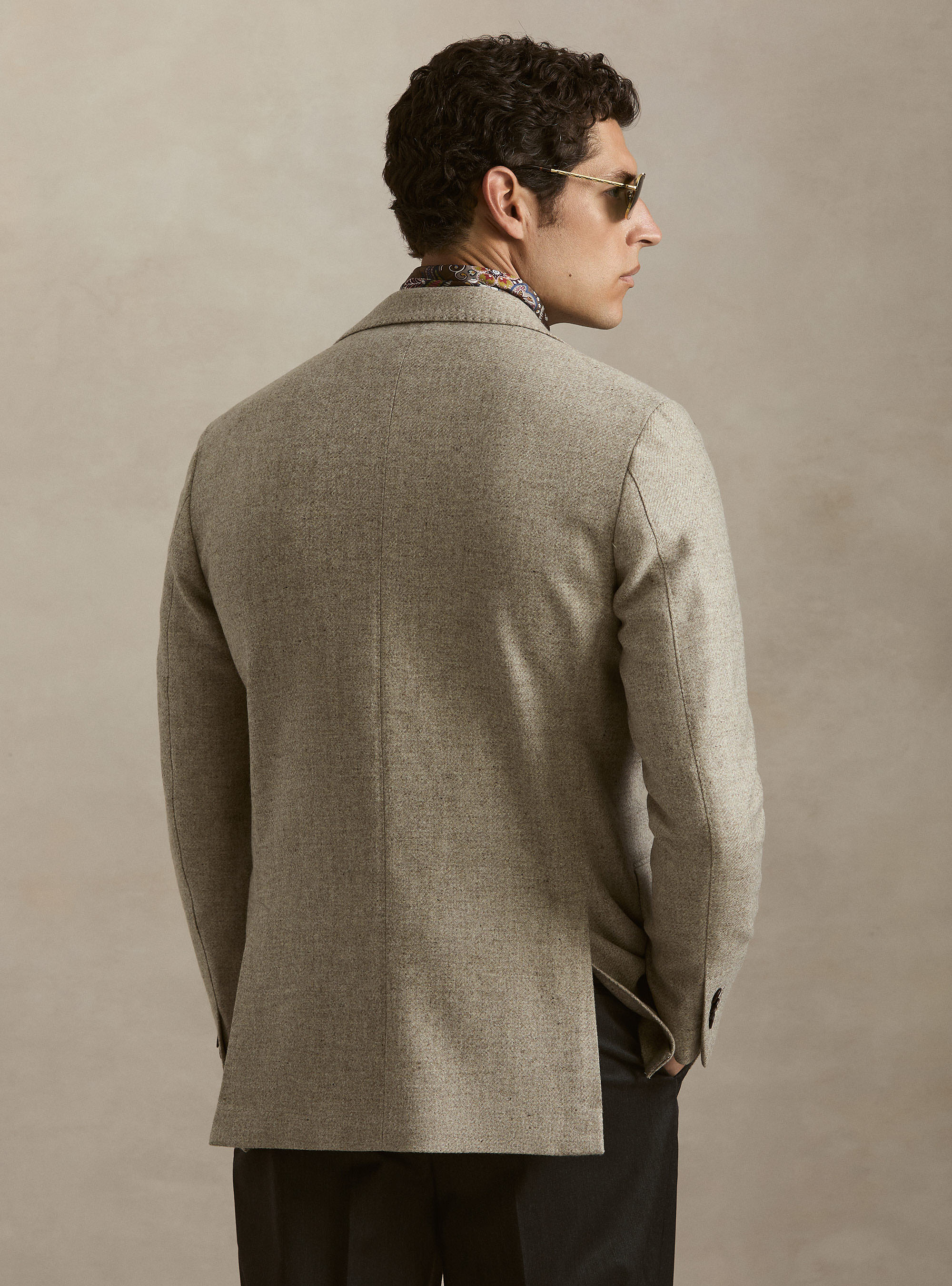 Giacca in lana cashmere Lanificio di Pray, SABBIA