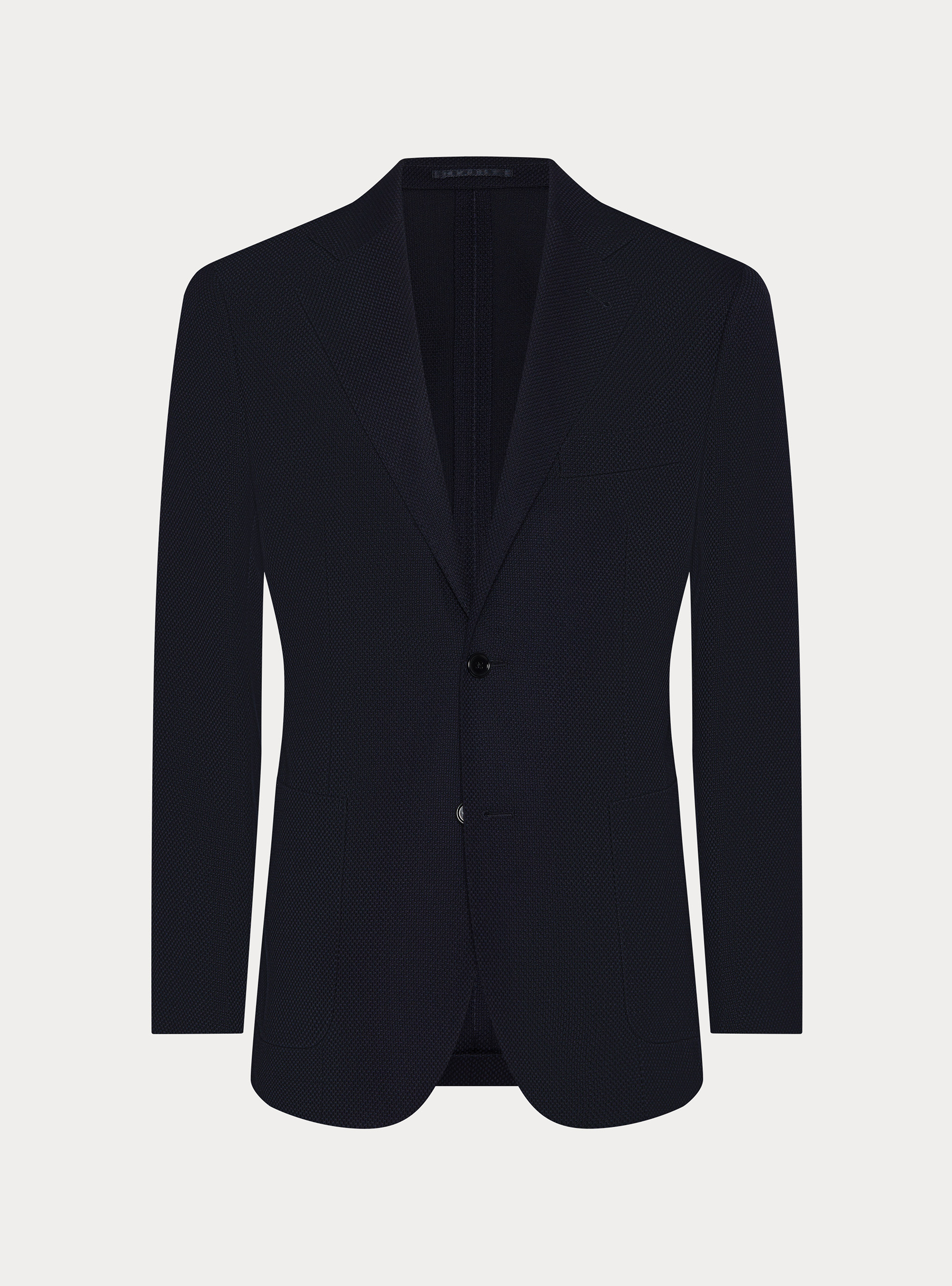 Giacca in lana hopsack, BLU NAVY