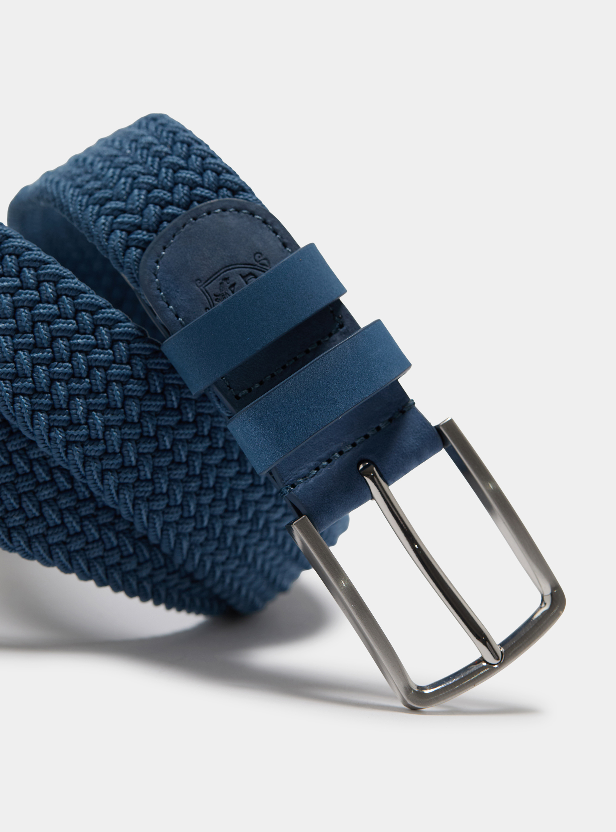 Cintura elastica intrecciata, AZZURRO