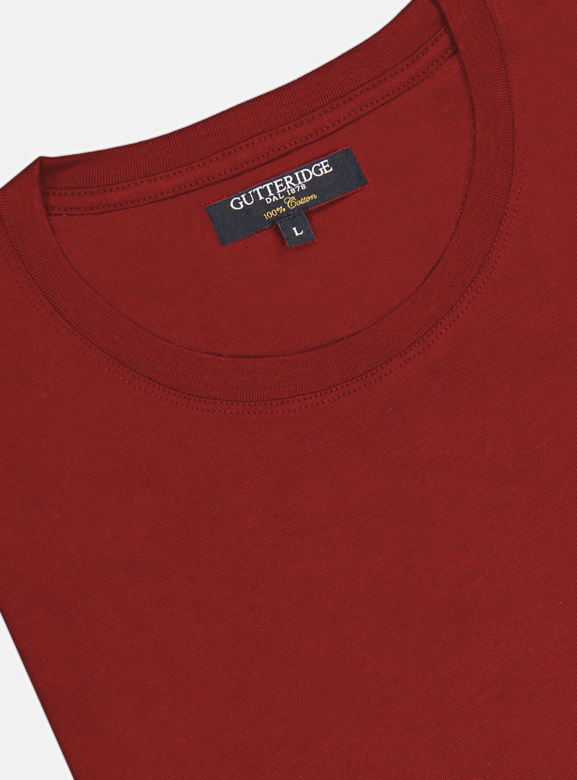 Tshirt mezza manica in jersey di cotone, ROSSO