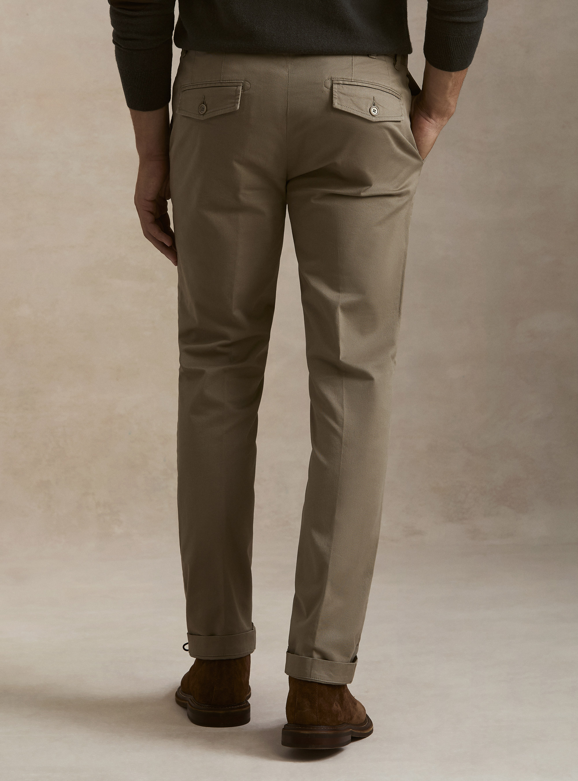 Pantaloni chino slim fit in twill stretch, FANGO 0568C