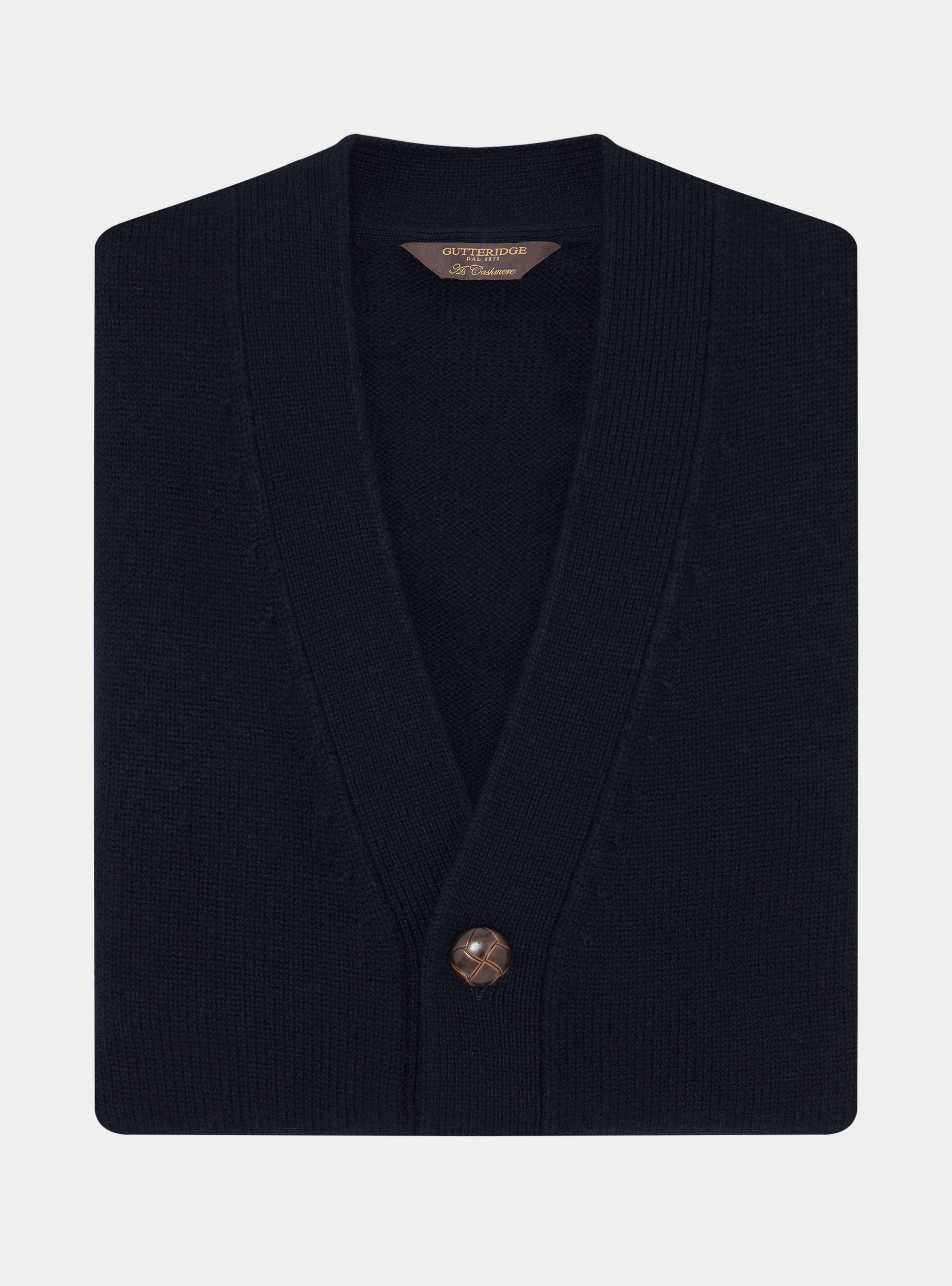 Cardigan con bottoni in lana e cashmere, BLU NAVY